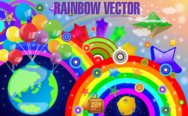 free rainbow vector