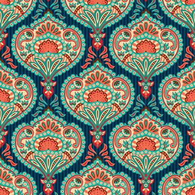 ornate paisley pattern seamless vector