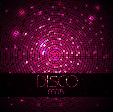 neon disco music party flyers design vector