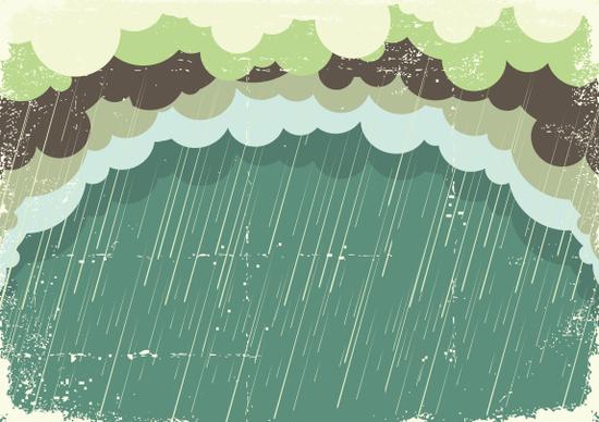 rain with grunge background vector