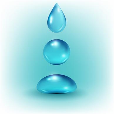 shiny water drop vector background