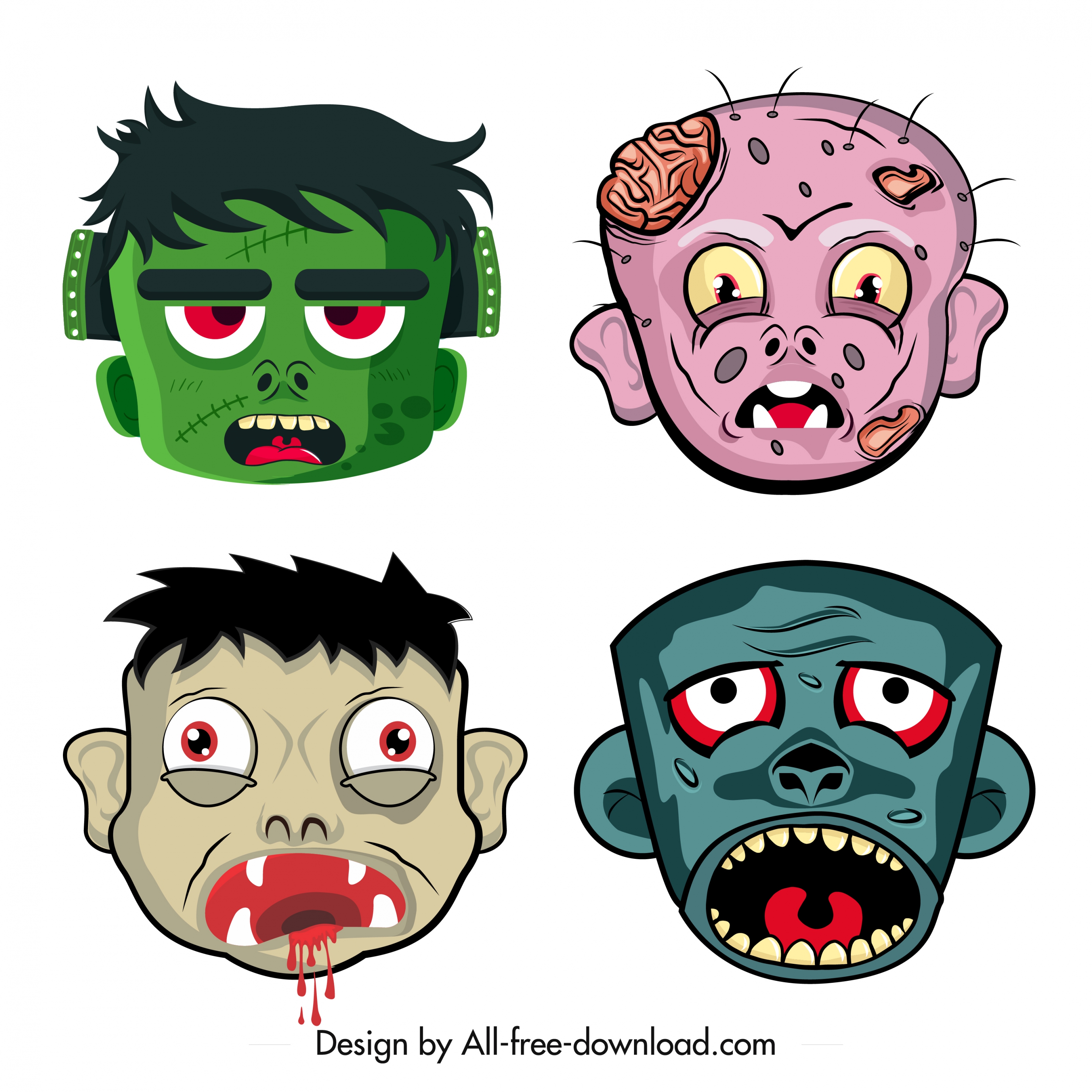 halloween masks templates scary cartoon characters