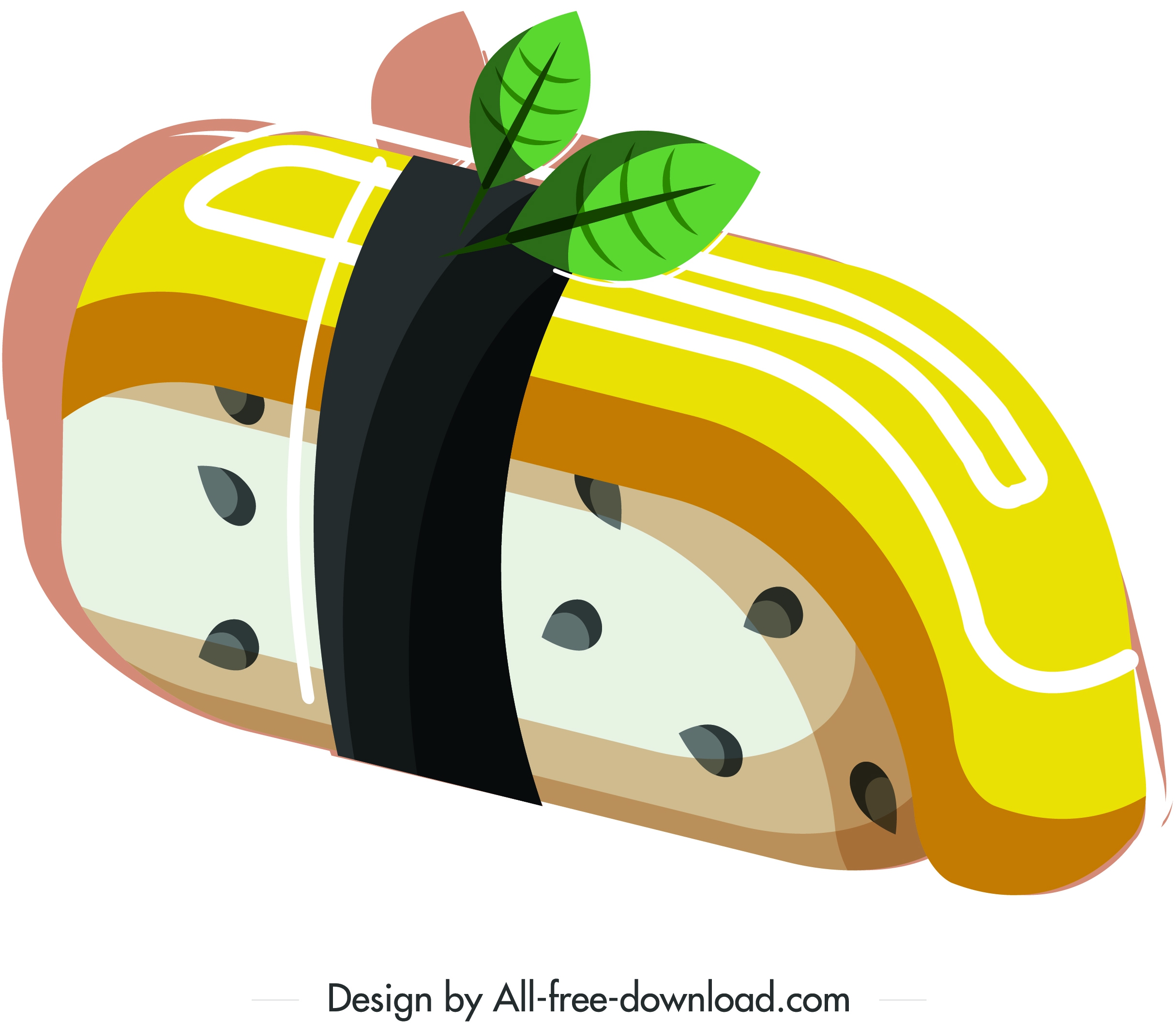 sushi cuisine icon colorful 3d design