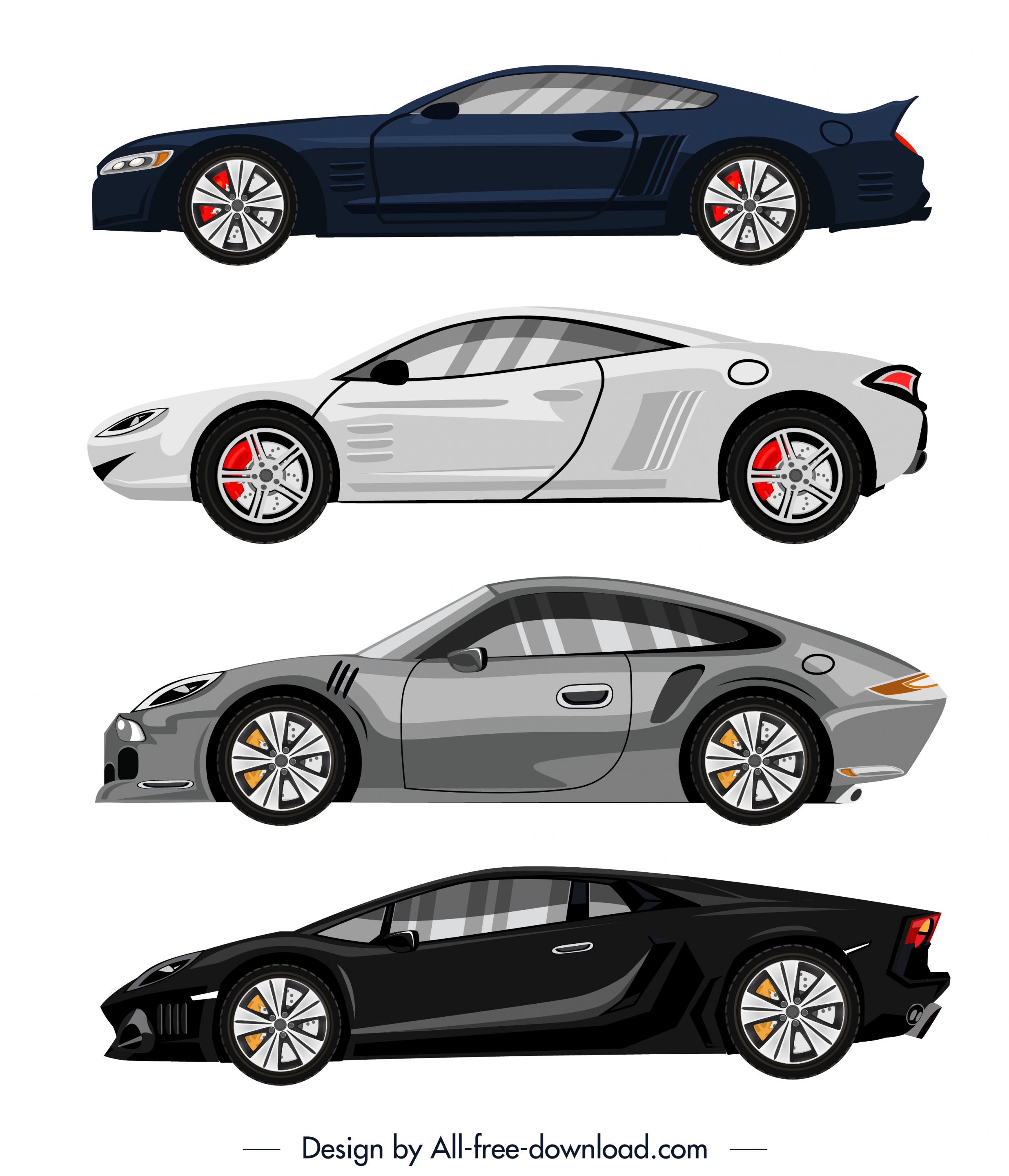 luxury car advertising background modern colored sketch