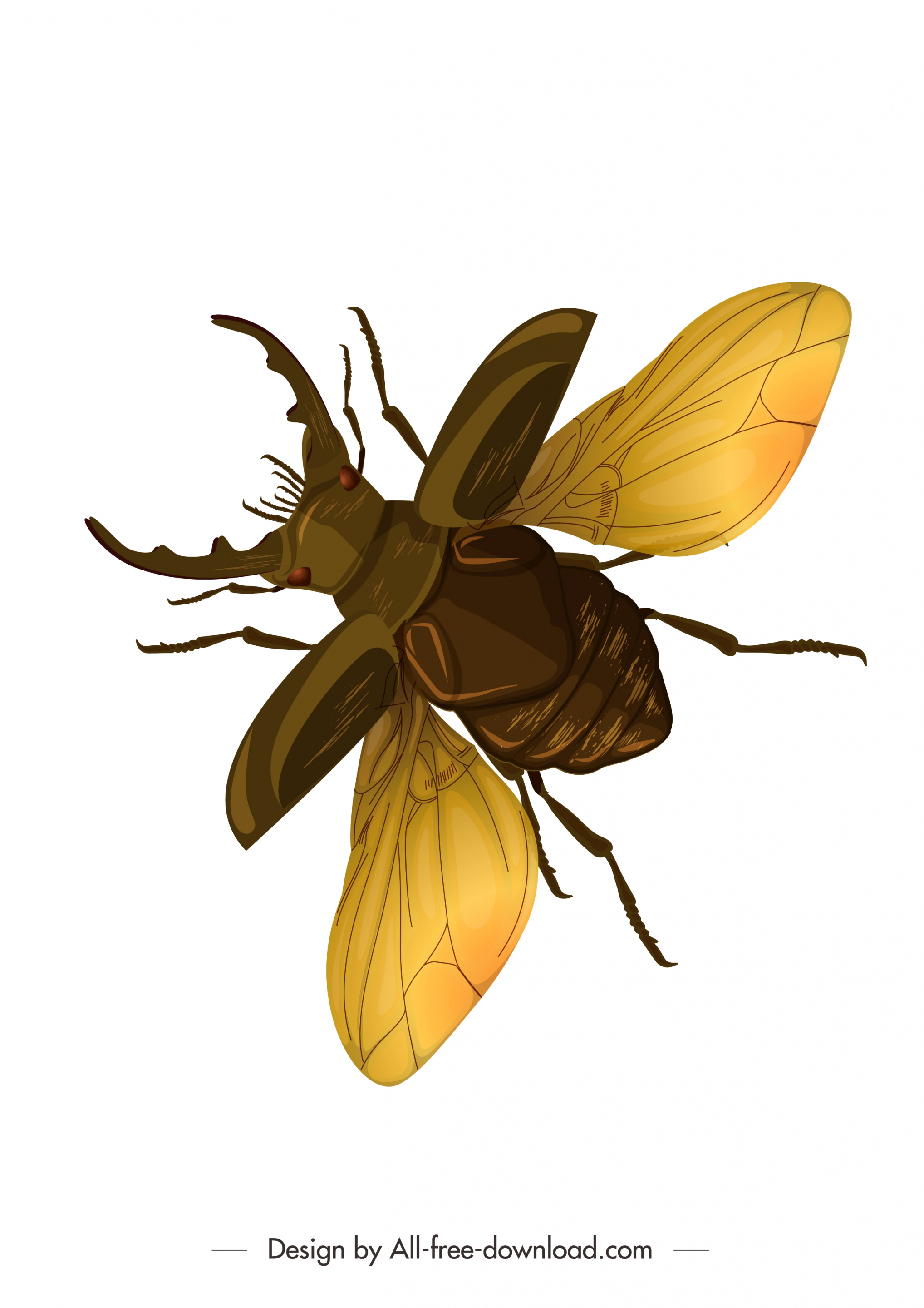 insect background bug icon modern colored design