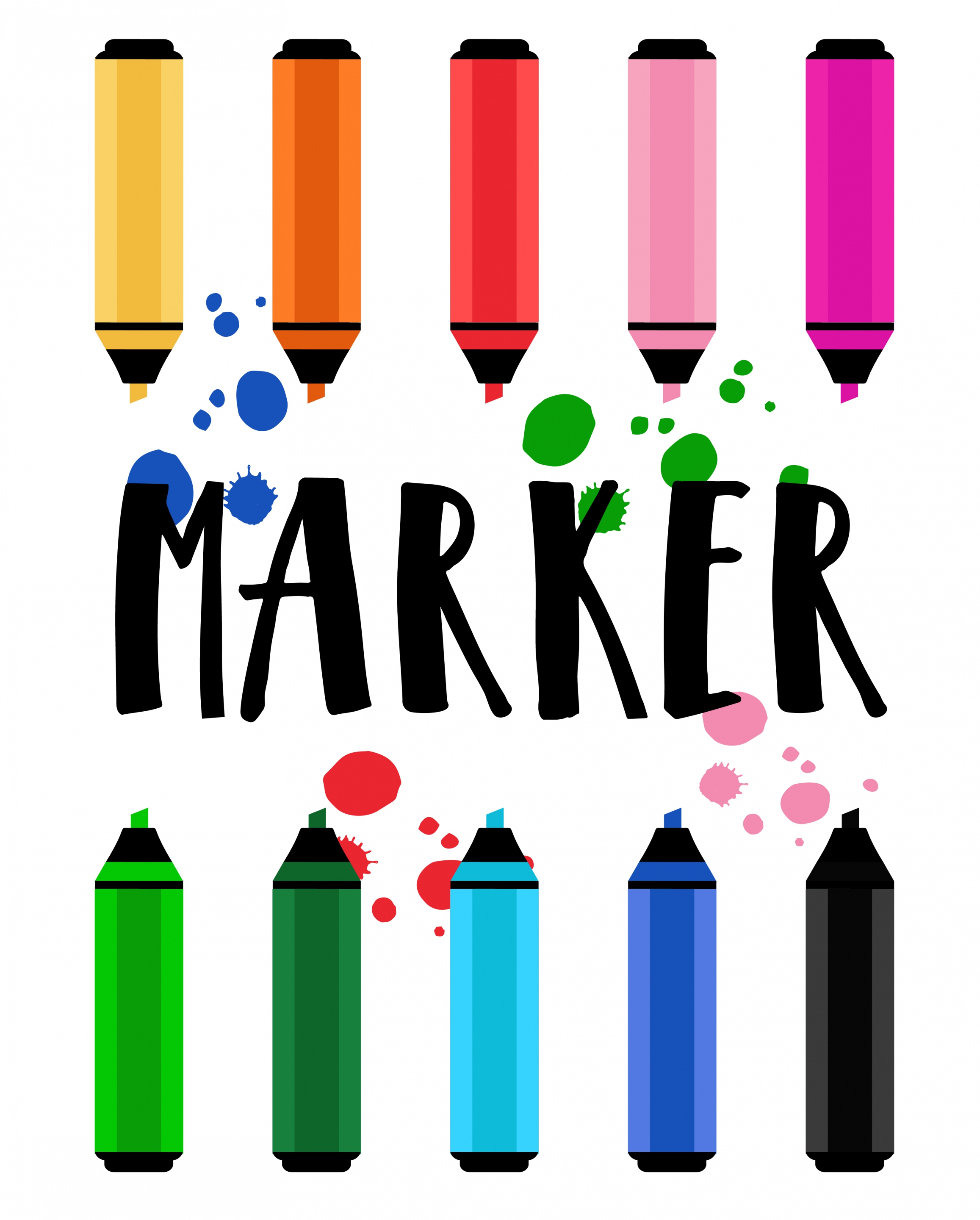 marker pens background colorful grunge decoration