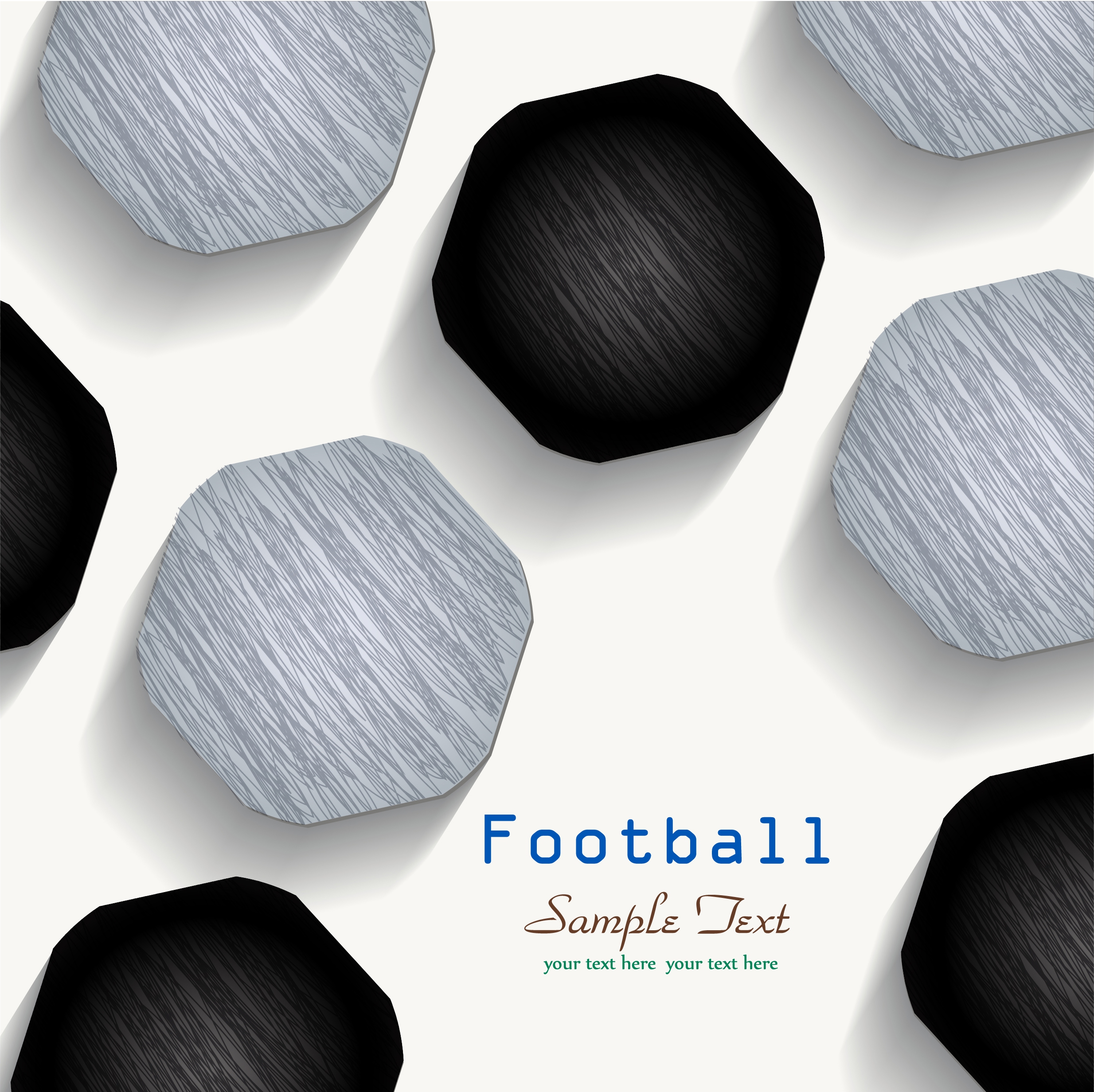 soccer background black white polygon shapes decor