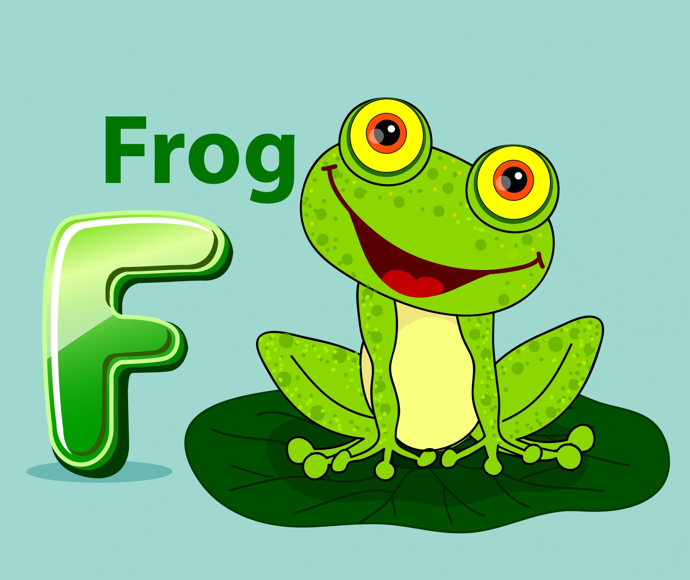 frog background green icon cartoon design