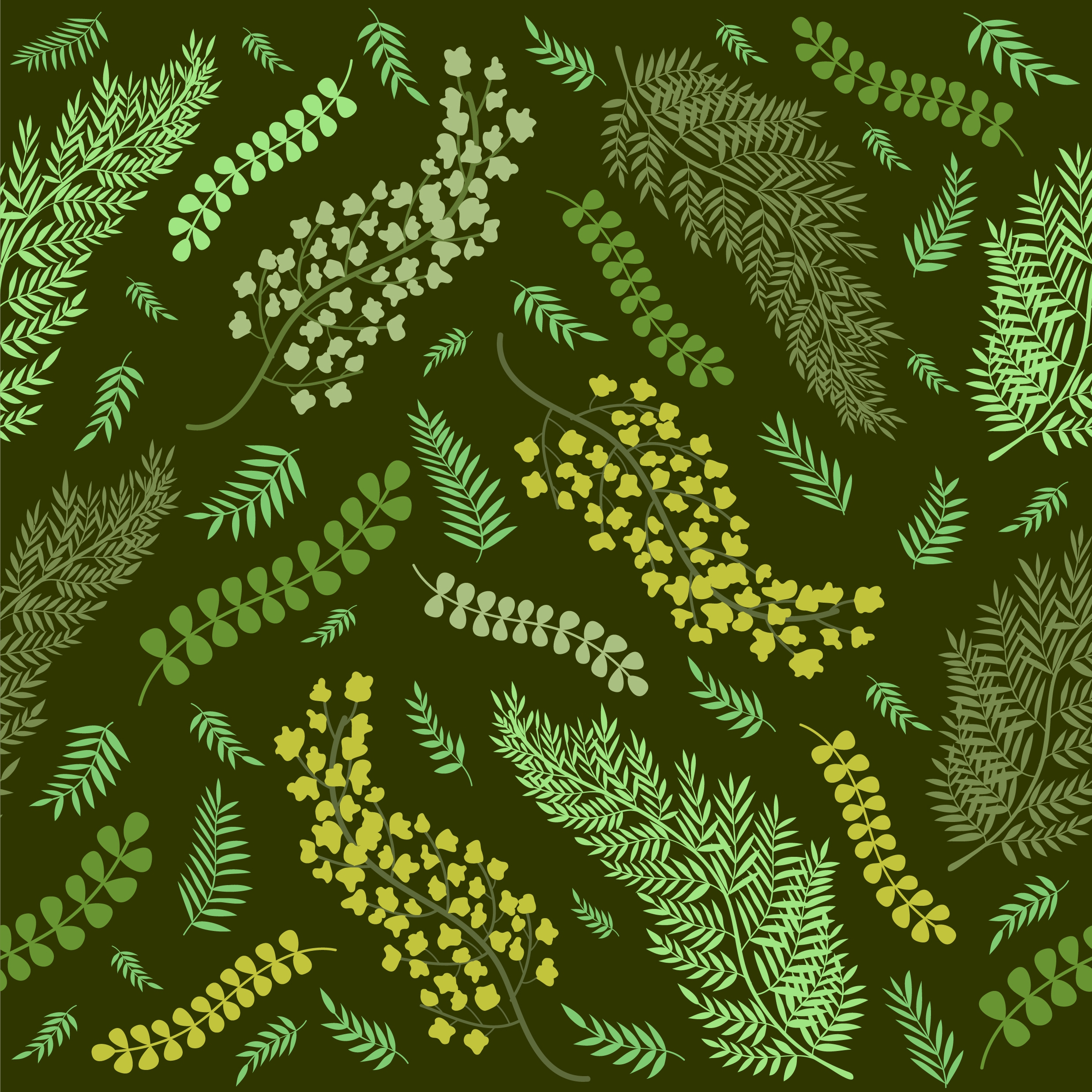 leaves backdrop dark green design