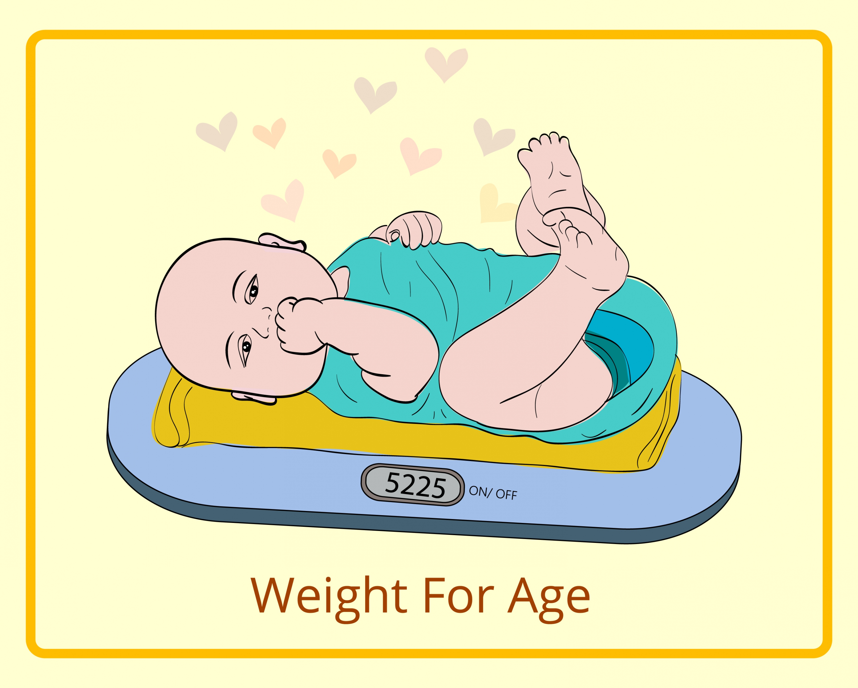 baby weight drawing cute colored cartoon design