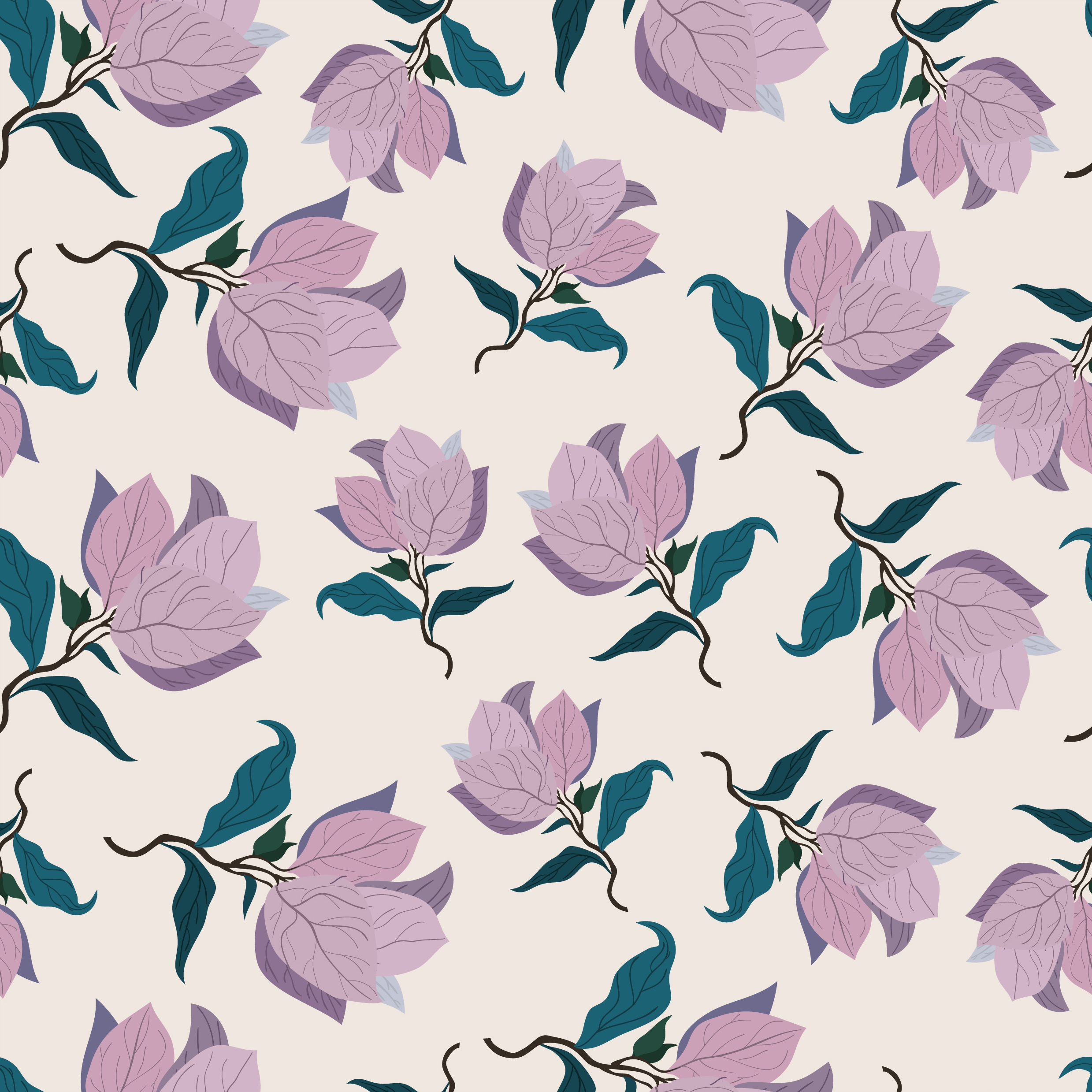 flowers background repeating retro design