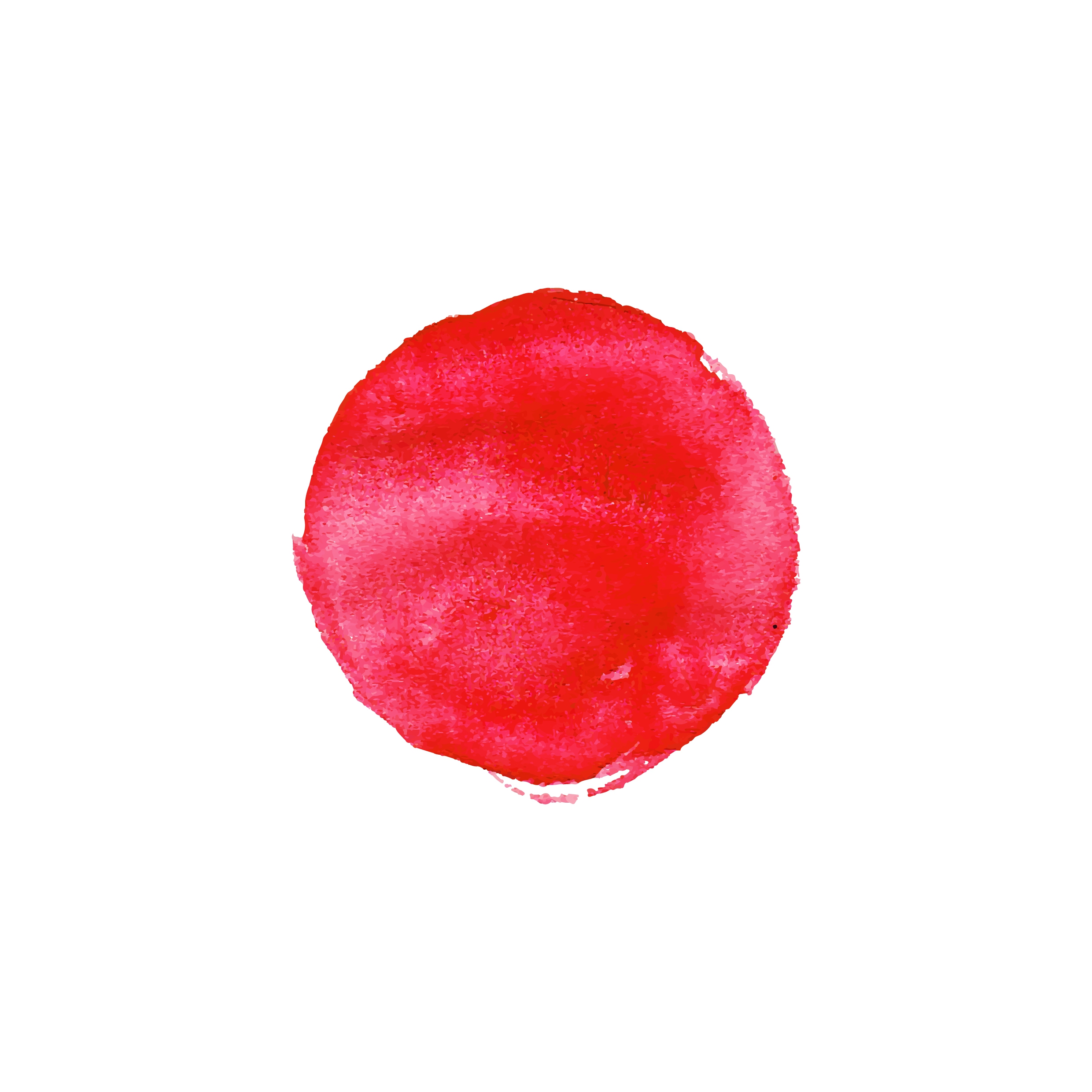 sun drawing red watercolor circle decor