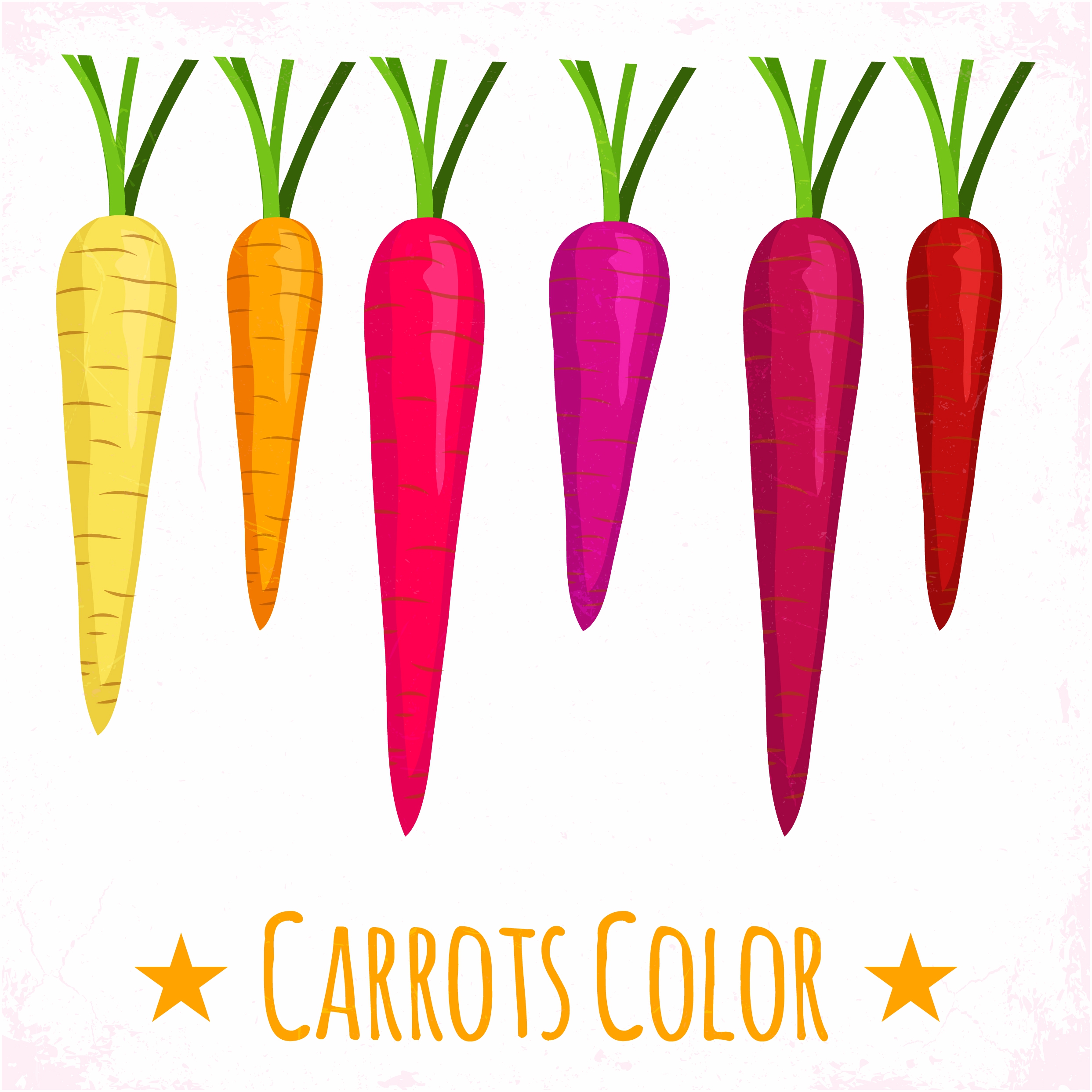 carrot background colorful icons design handdrawn sketch