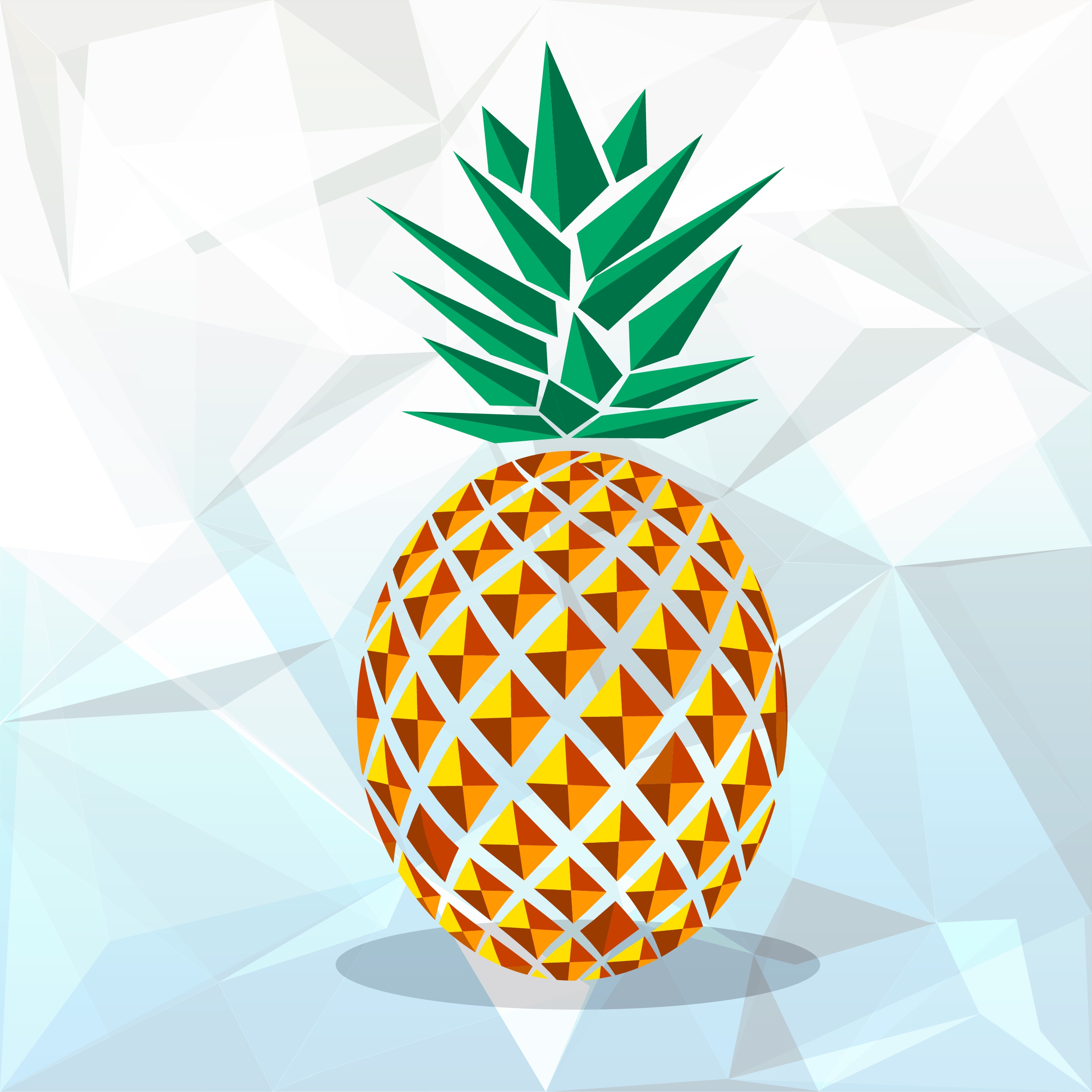 pineapple icon colorful geometric decor