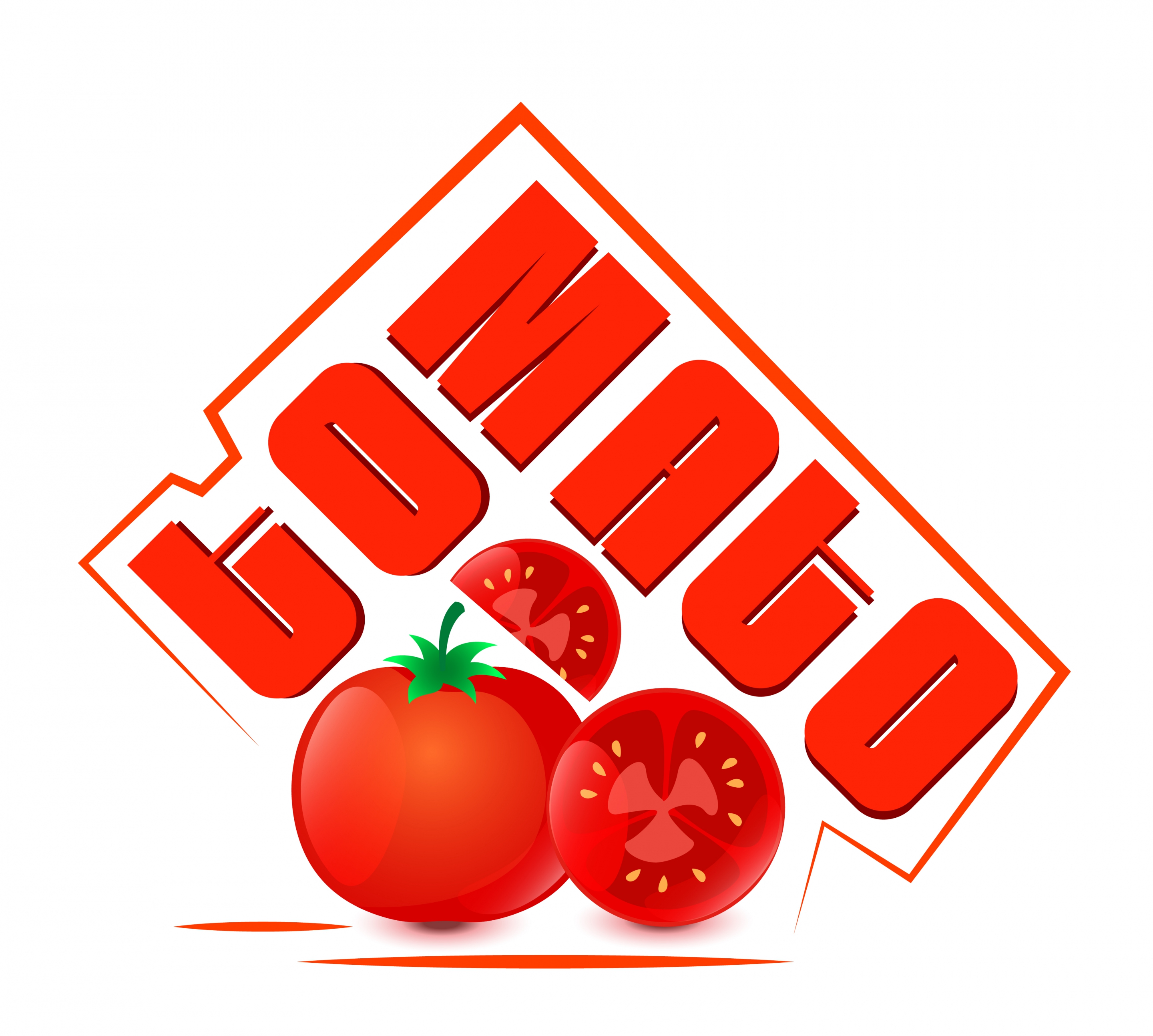 tomato logo design red calligraphy design slice icon