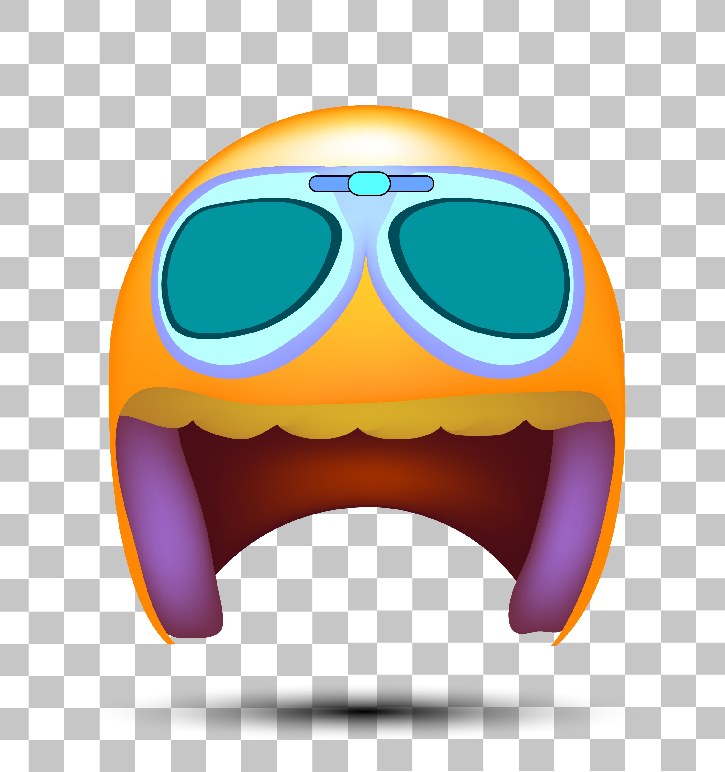 helmet icon 3d multicolored funny design