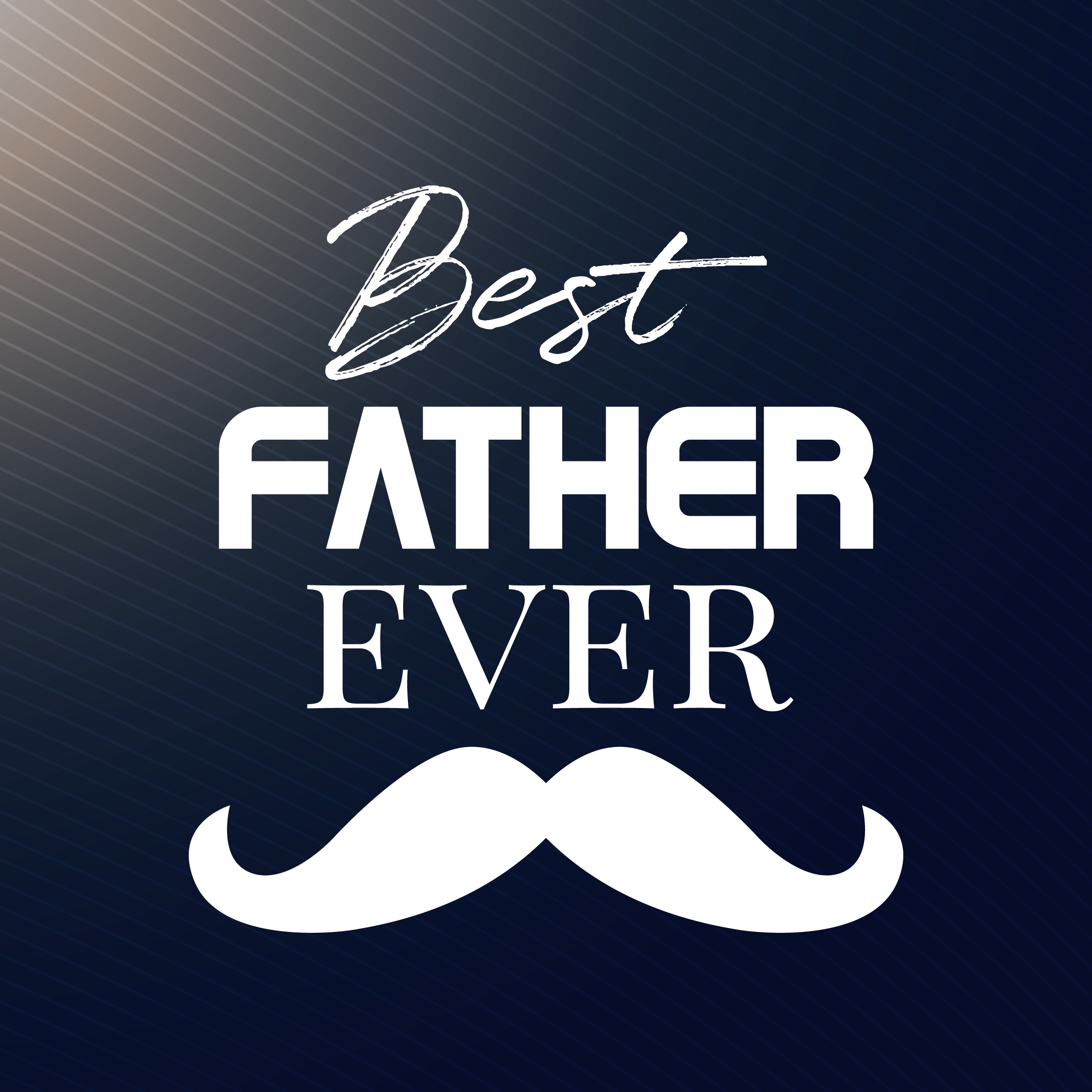 father day banner mustache icon calligraphy decor