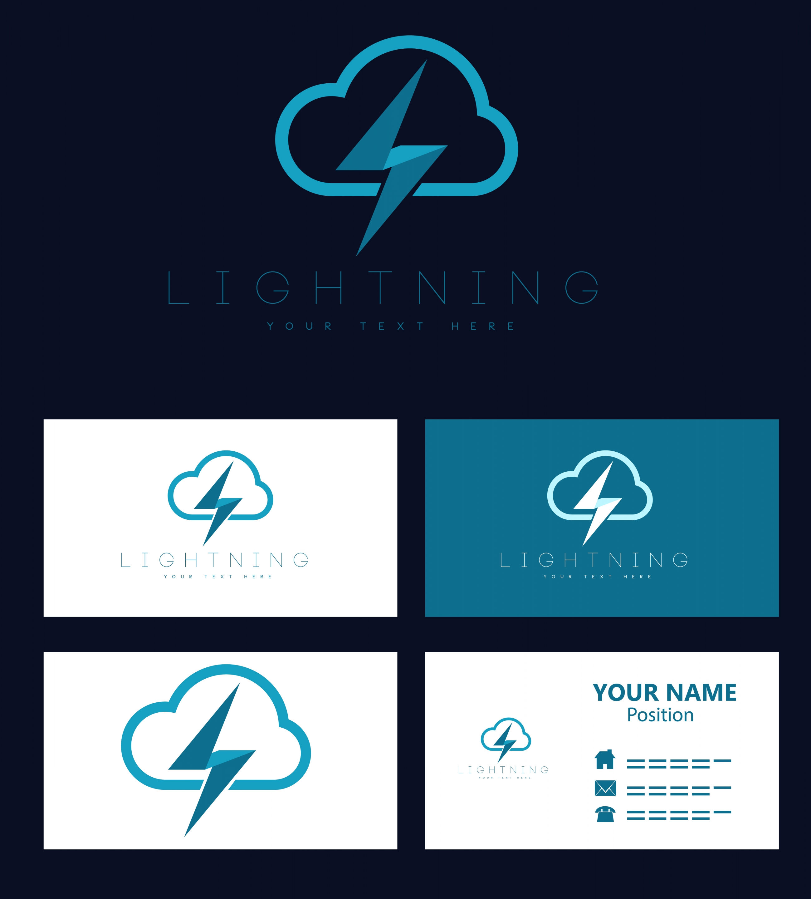 name card templates lightning logo design