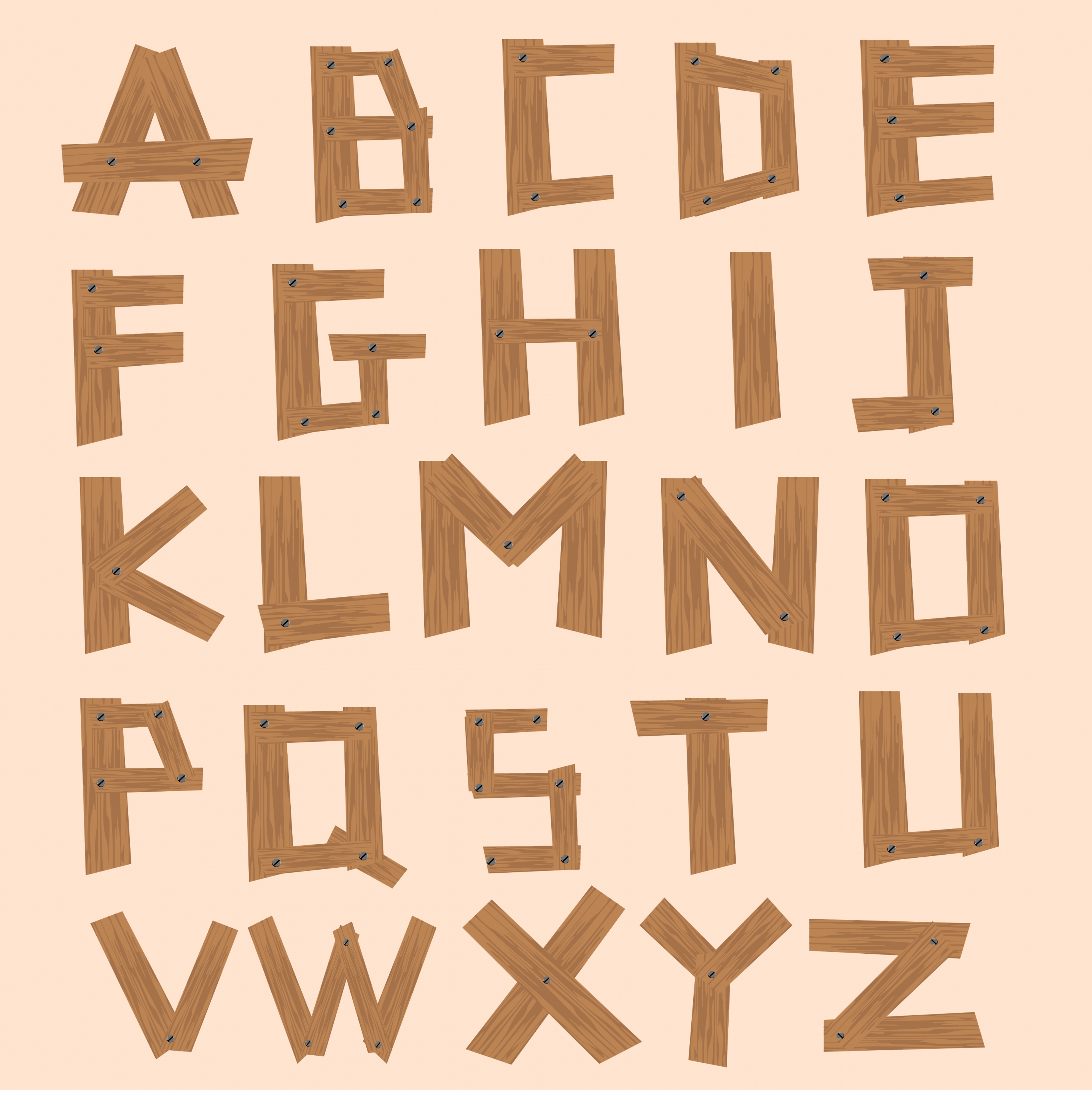 alphabet background wooden texts icons decoration