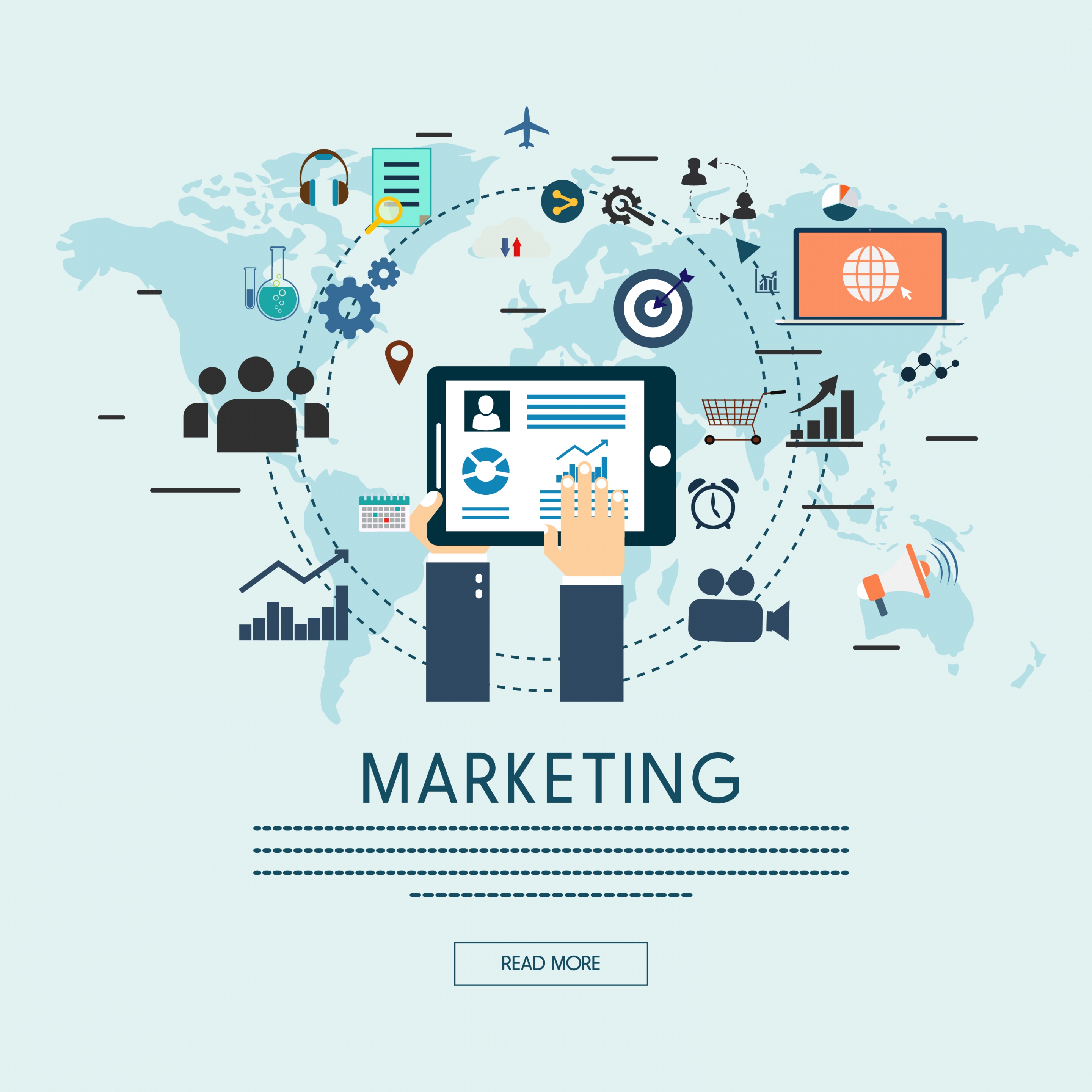 marketing concept banner webpage style circle connection