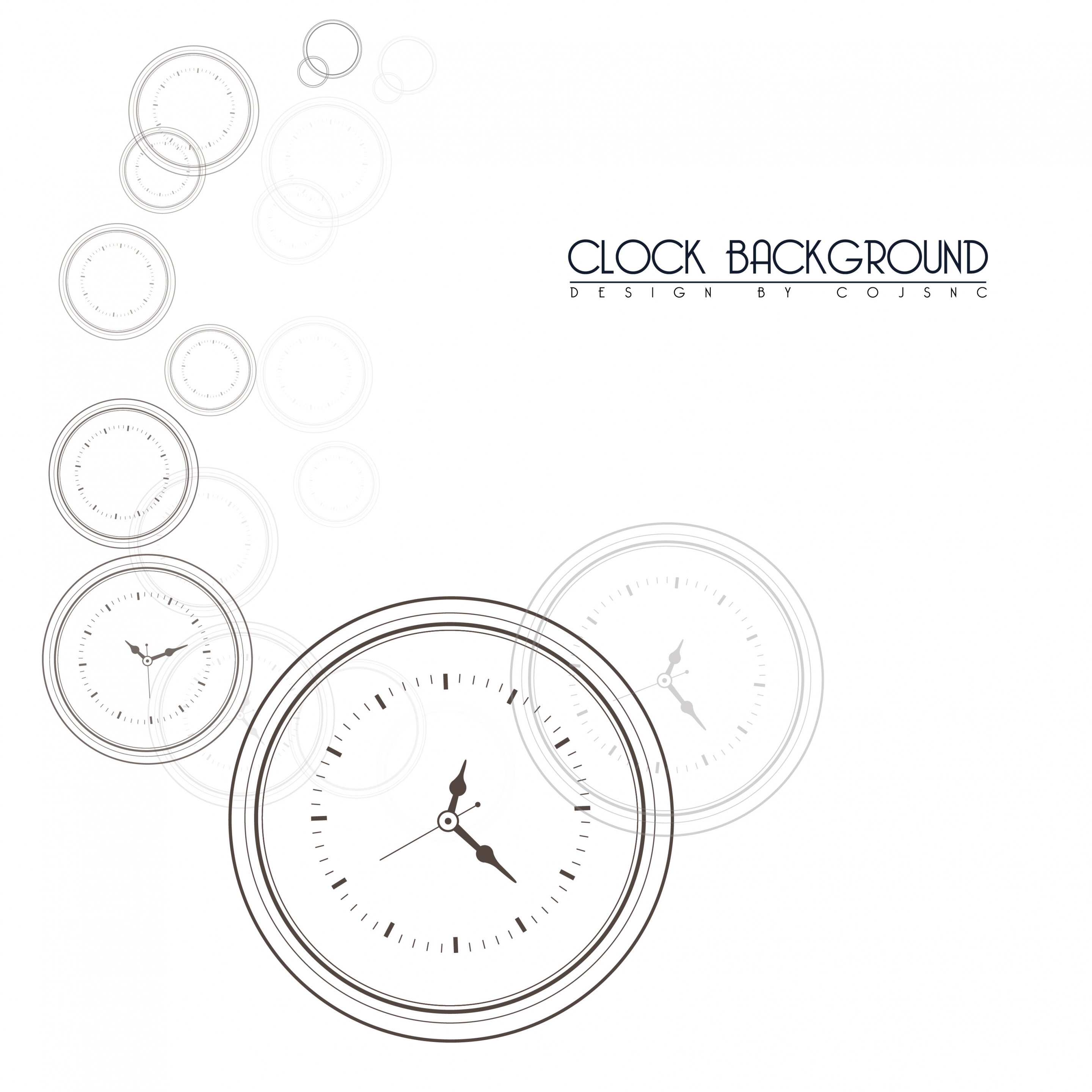 clocks background black white circles draft