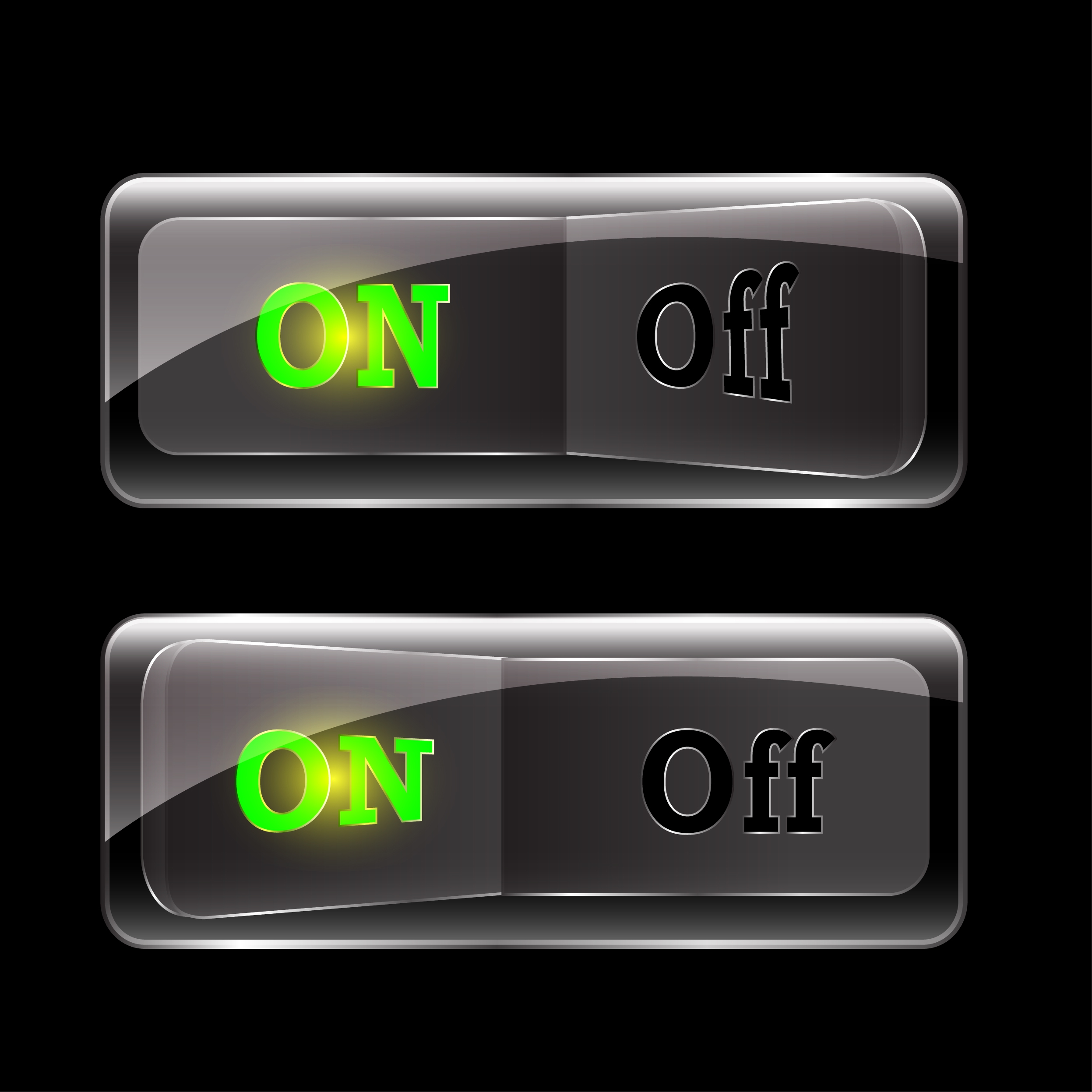 start button templates shiny grey ornament horizontal design