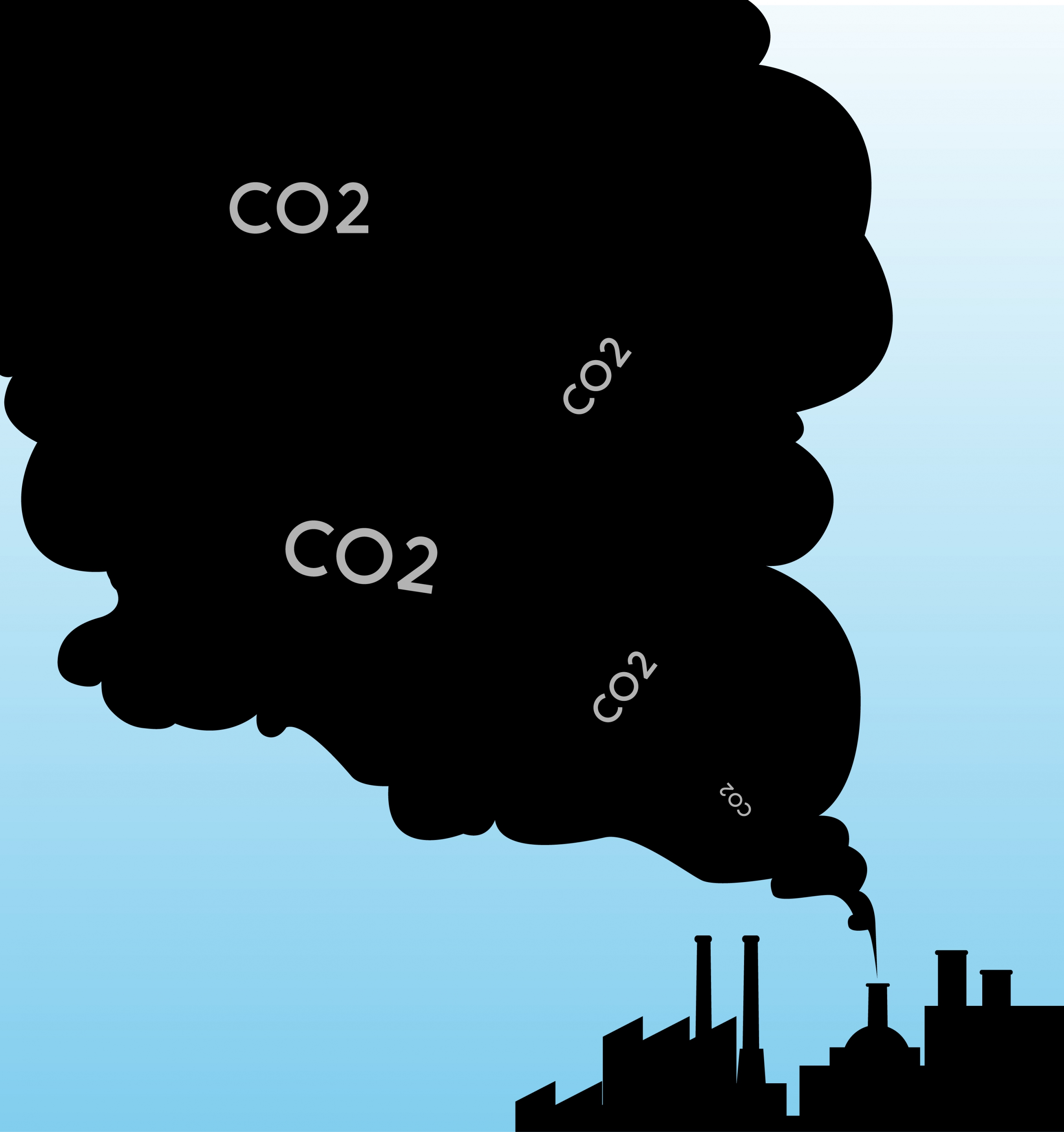 polluted environment banner black smoke plant silhouette ornament