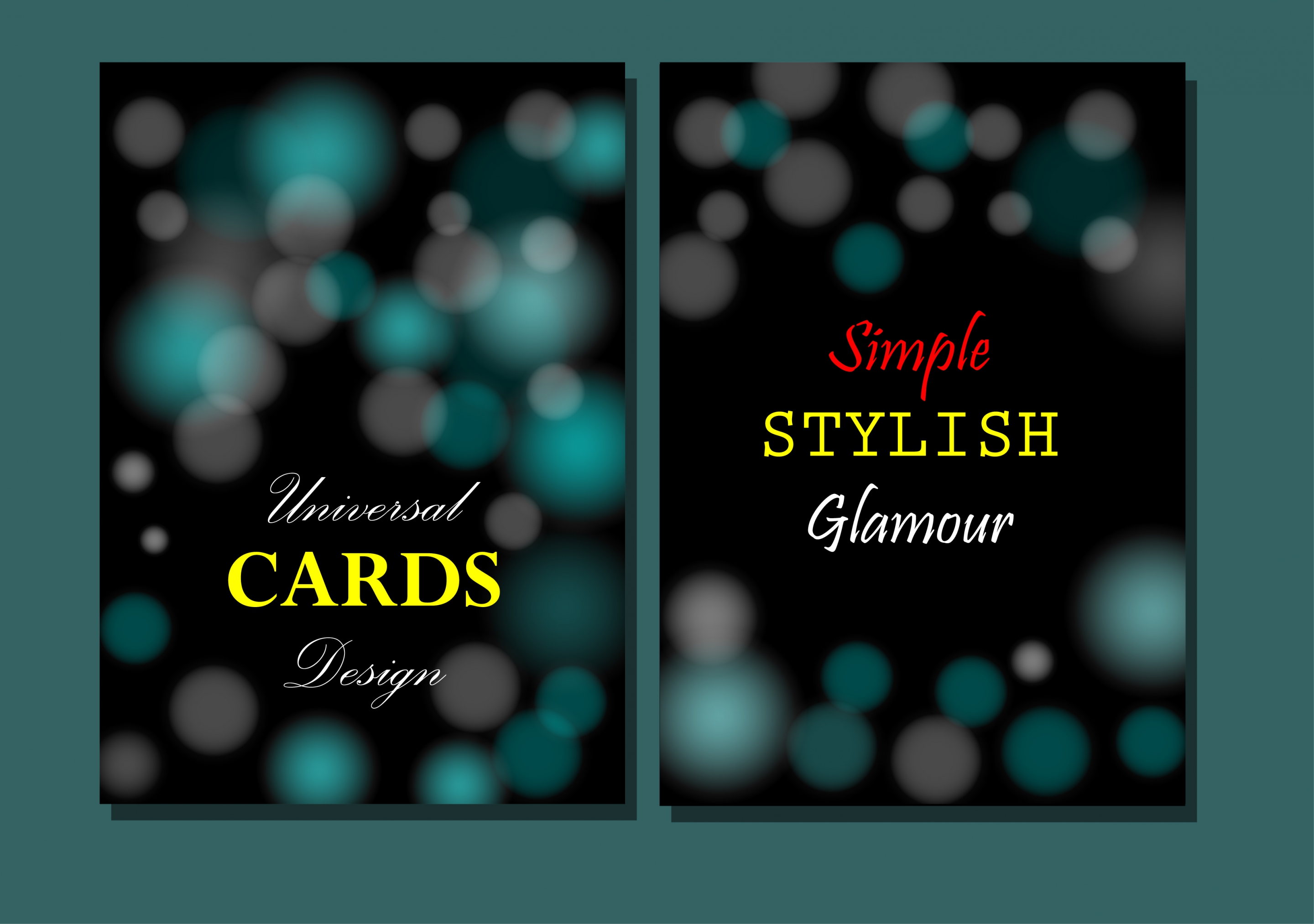 card cover templates dark bokeh universal style