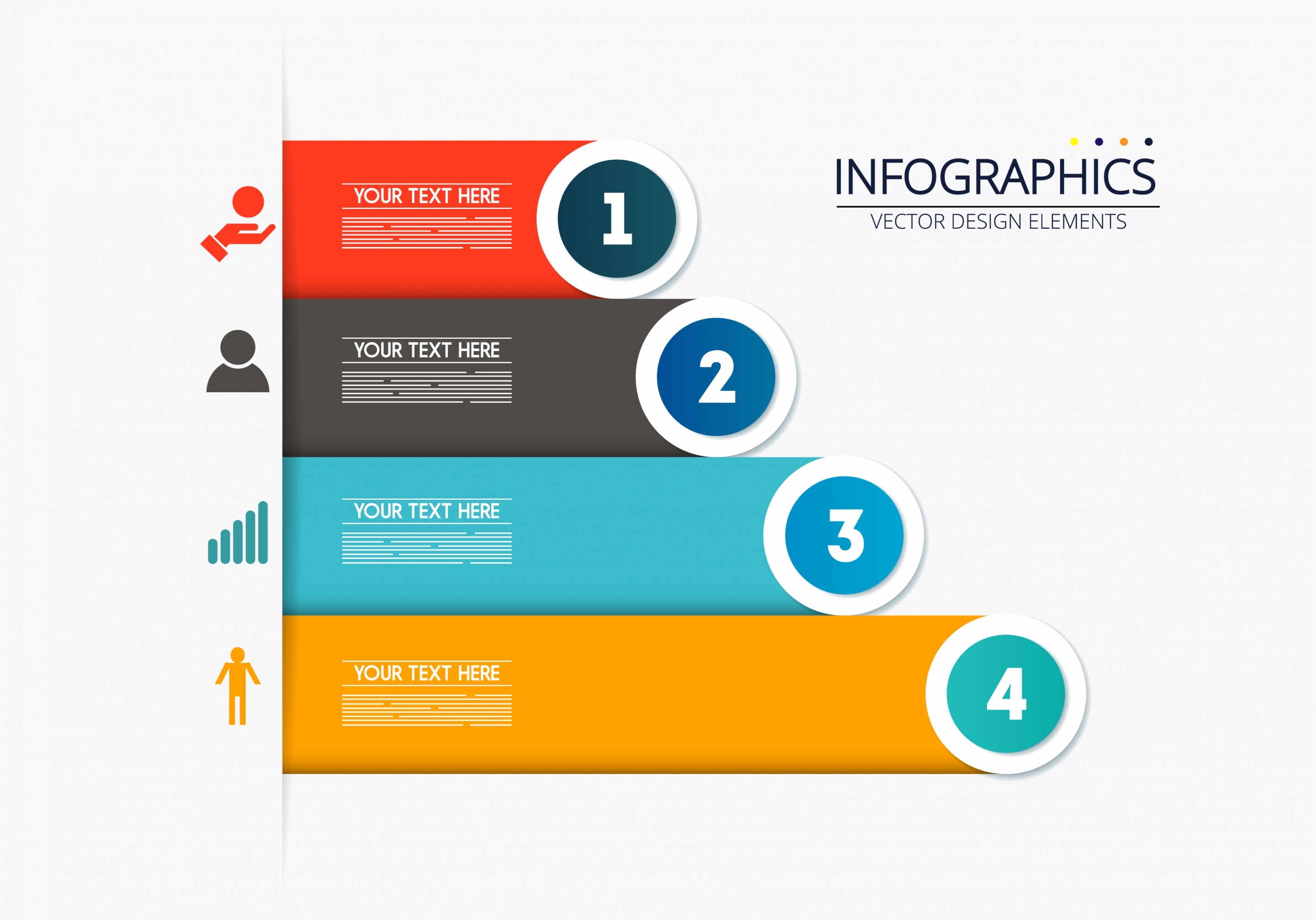 infographic background colorful horizontal bar chart