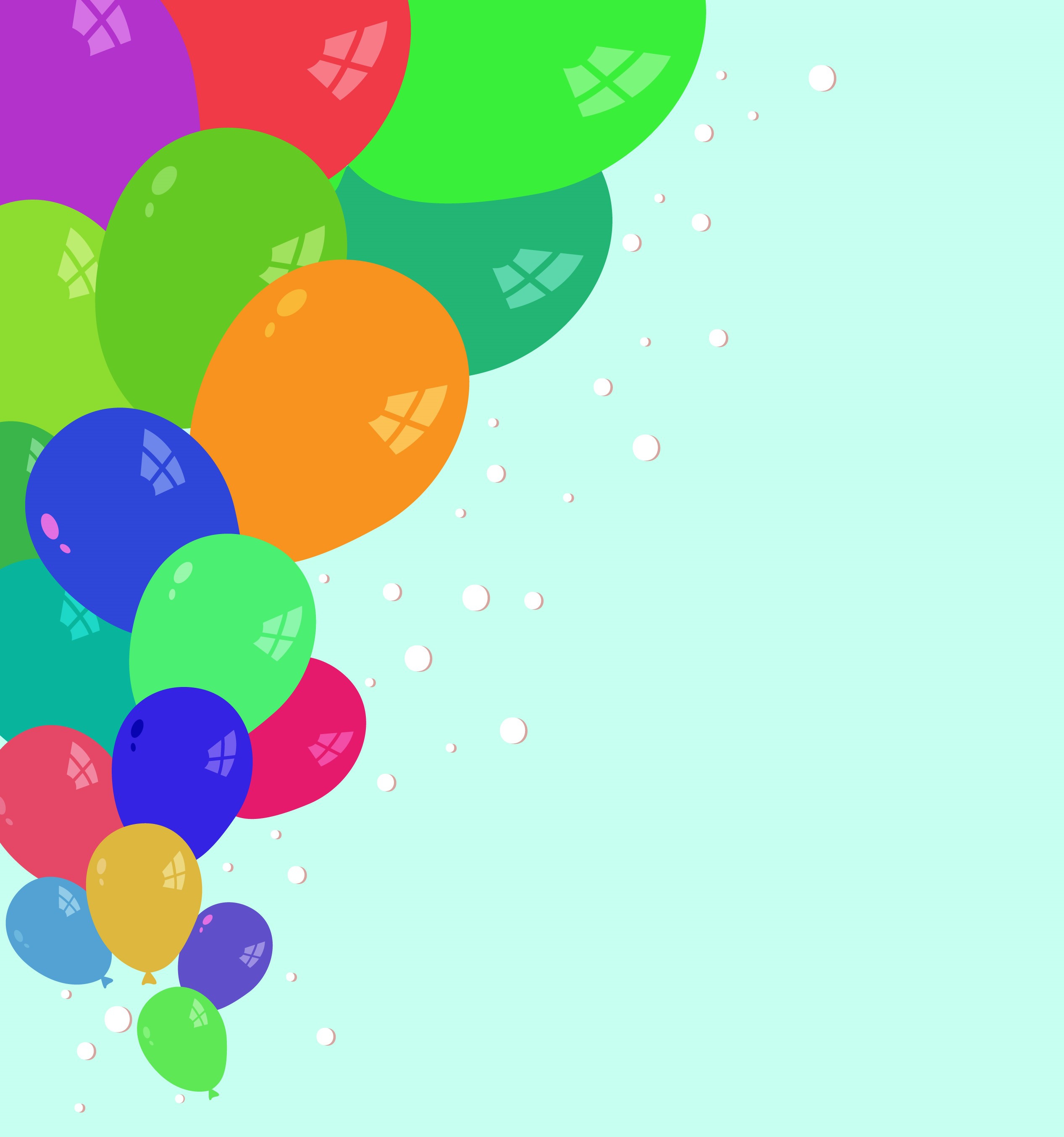 balloons background various colorful rounded shape