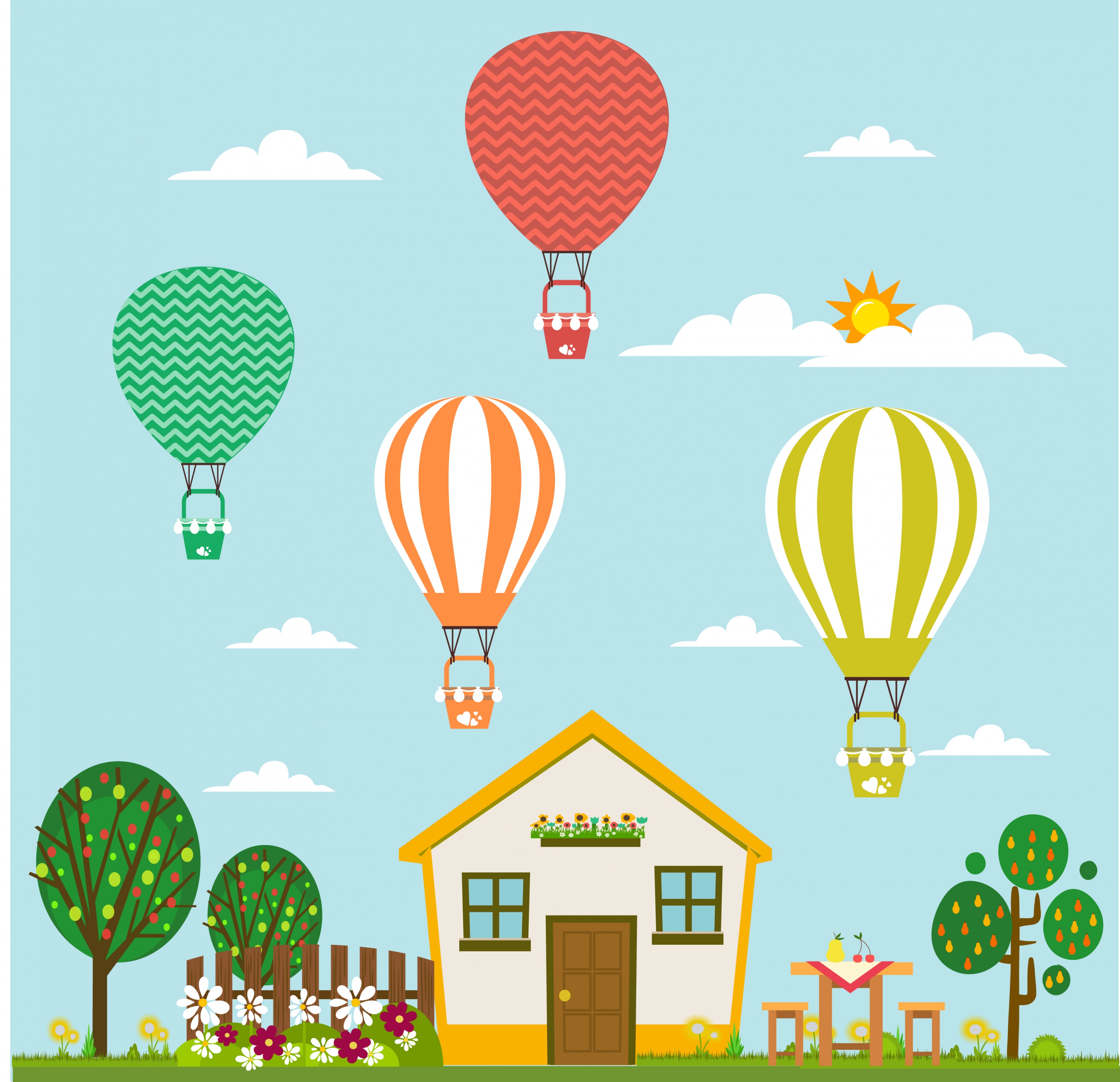 balloons performance theme nice house decoration colorful design