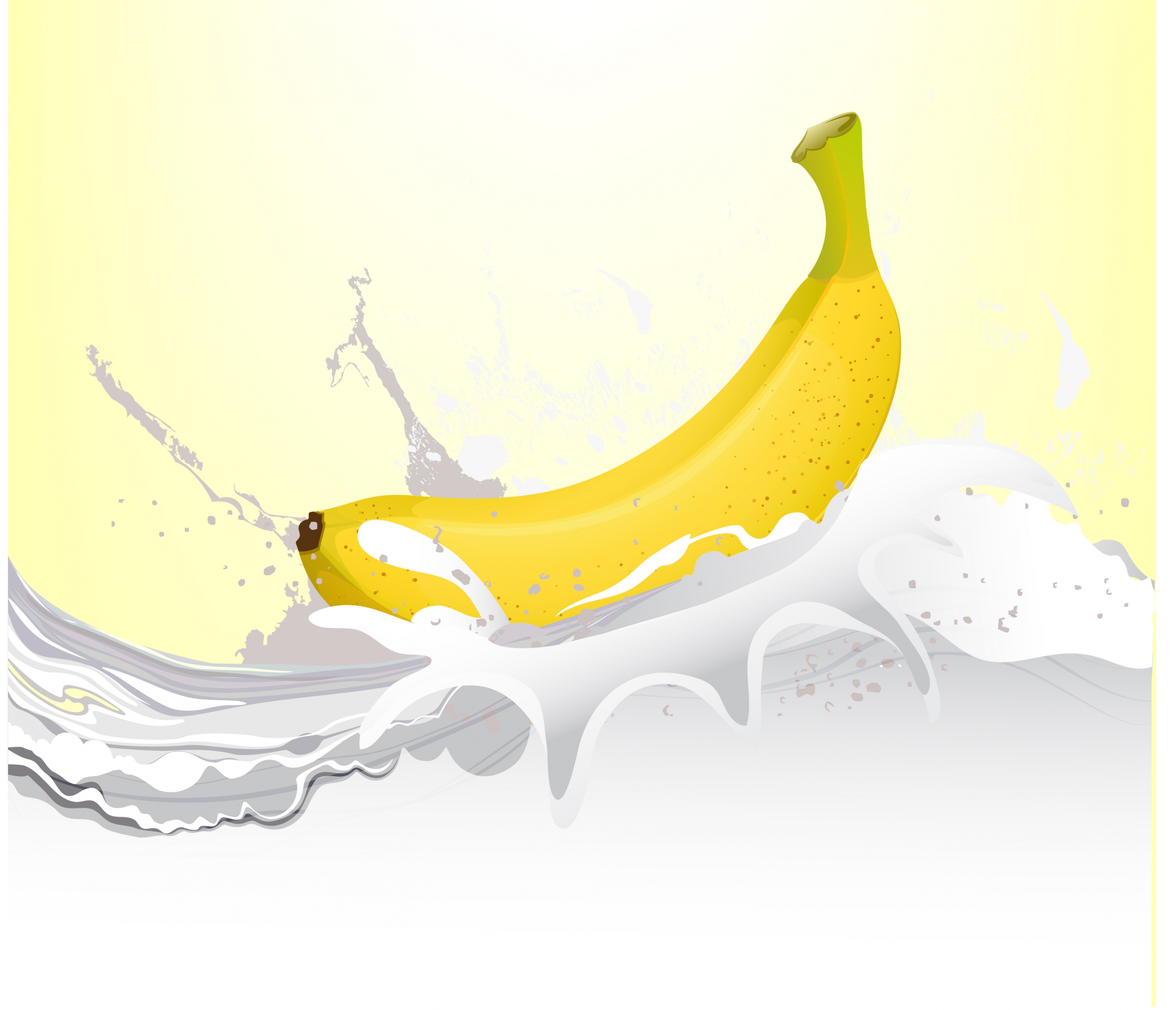 banana milk background 3d bright decoration