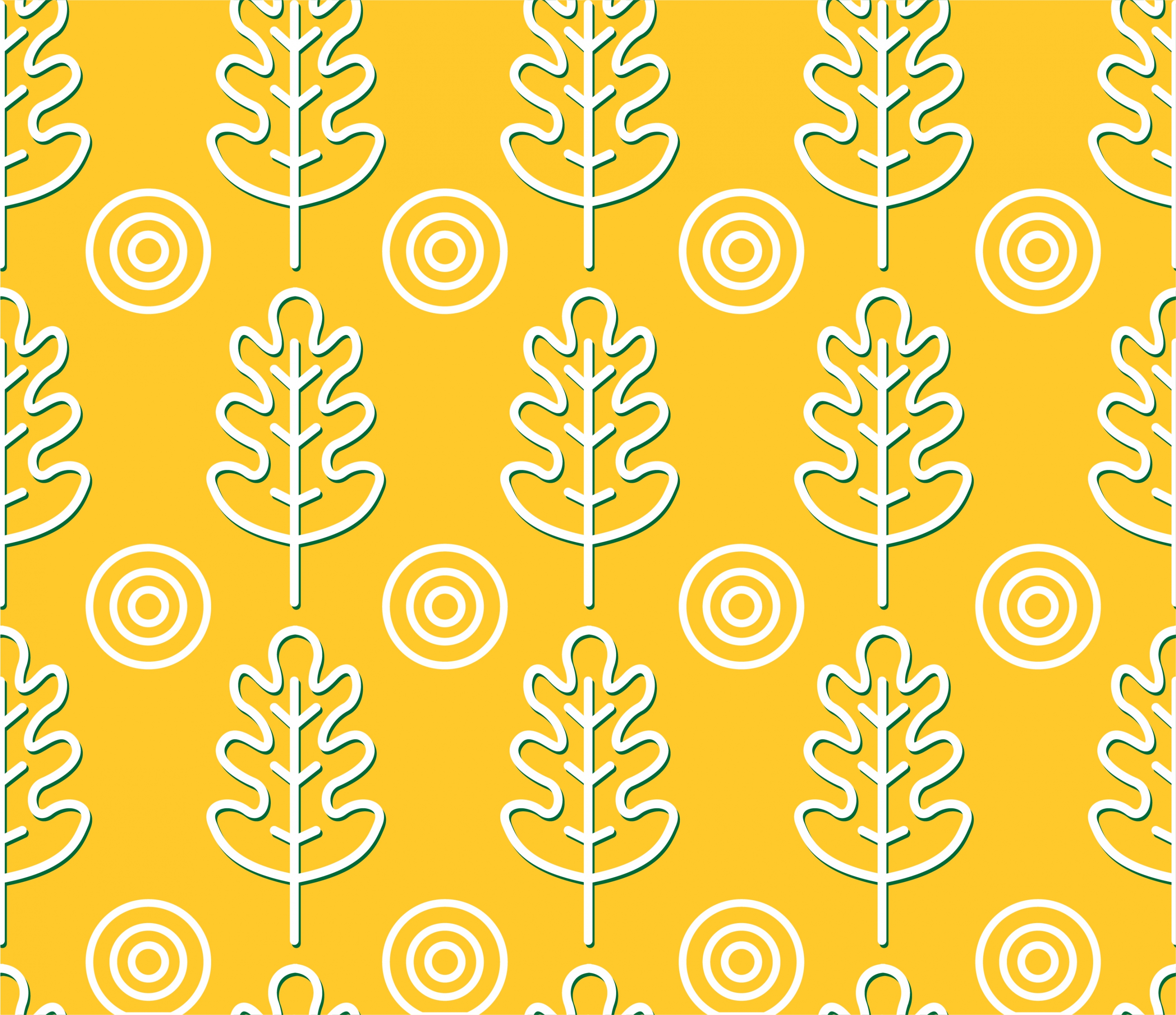 trees pattern outline flat repeating style