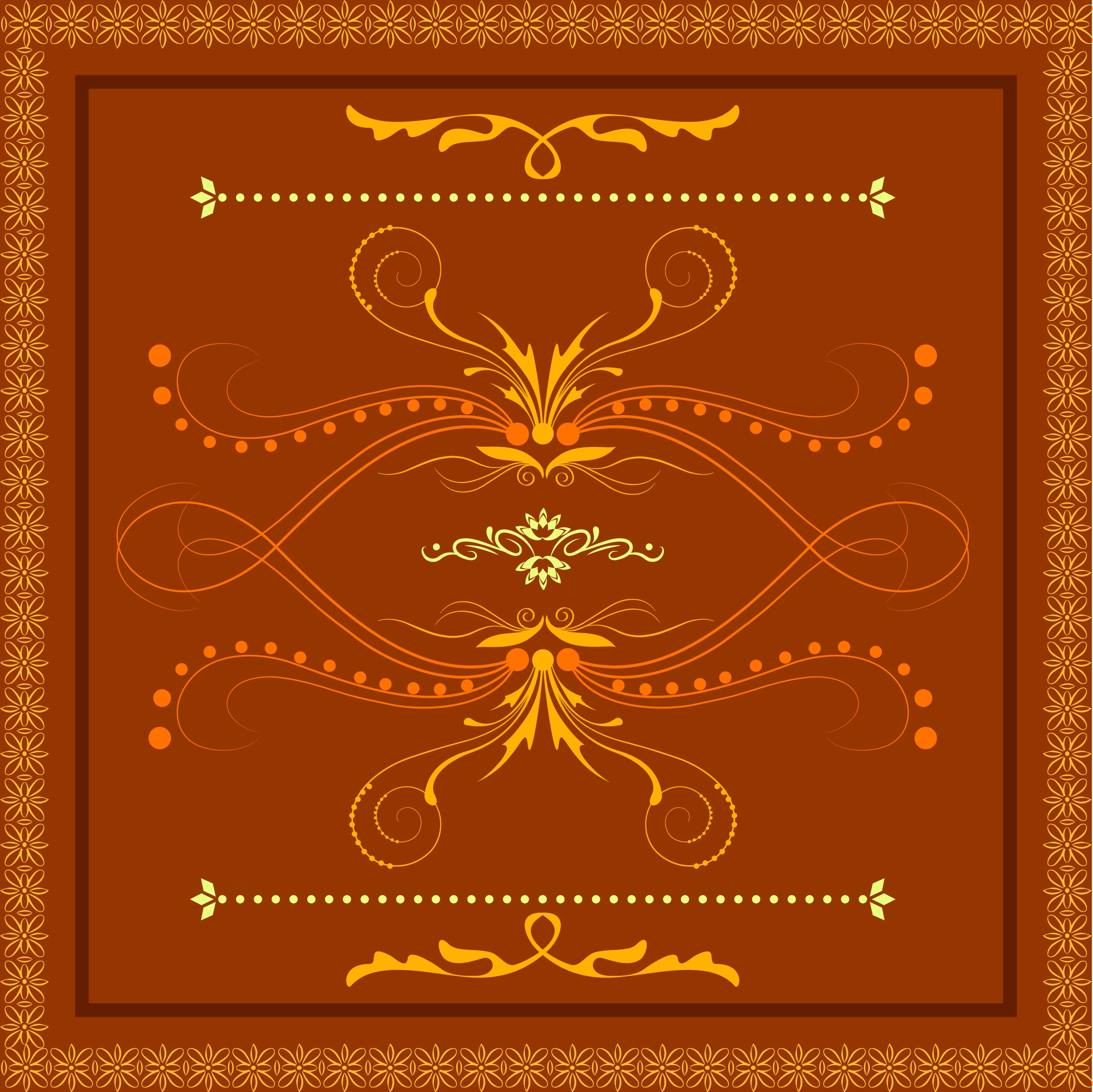 decorative pattern design elements orange classical style