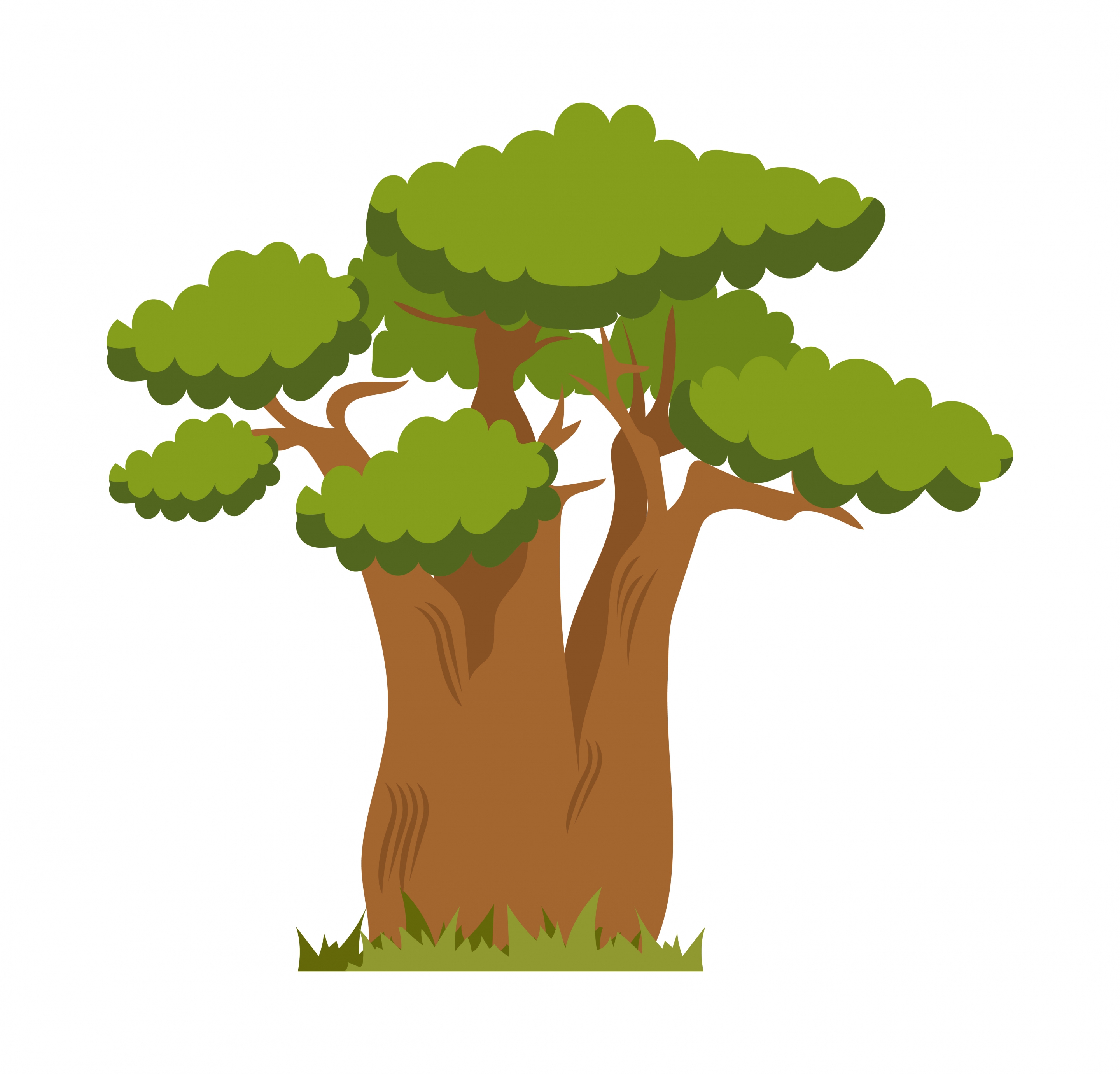 tree icon design in color style