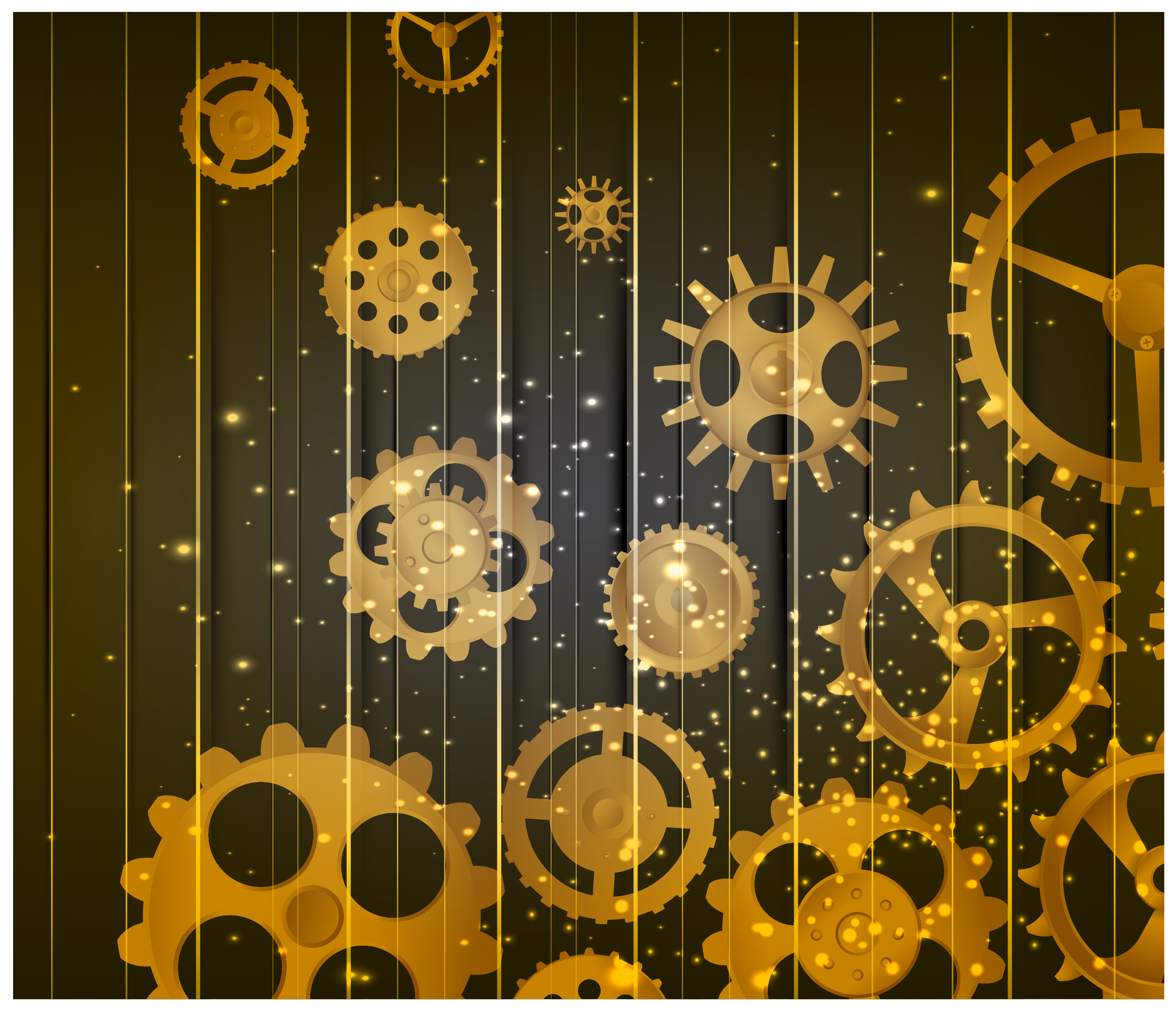 template design with separate cogwheels mechanism structure