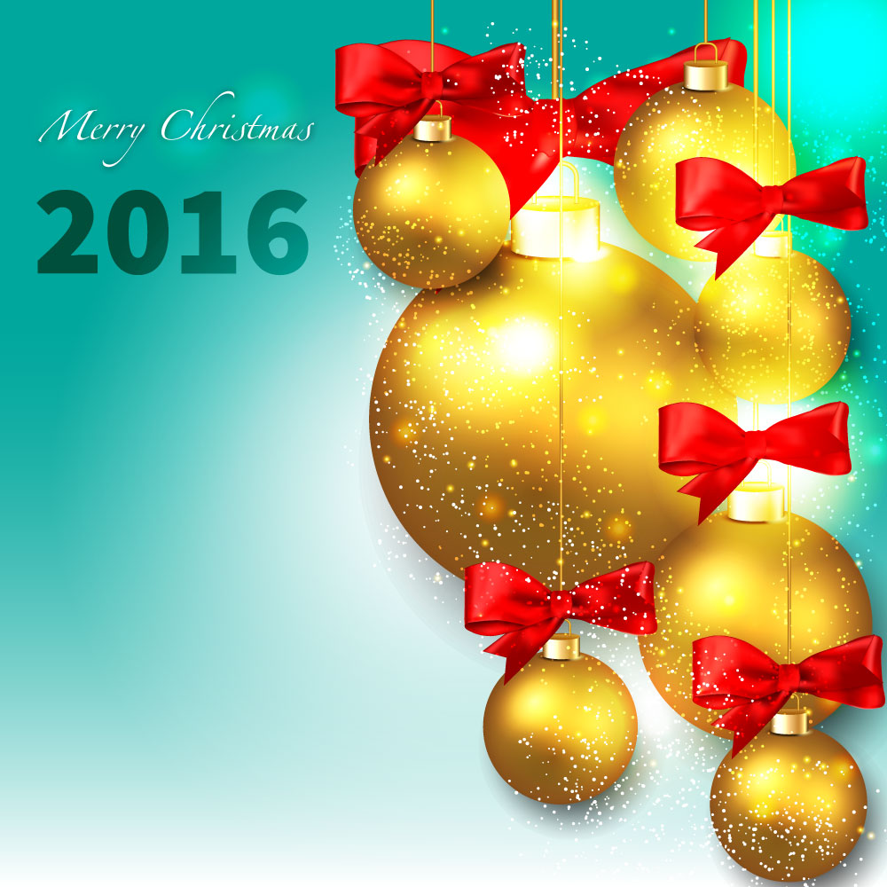 2016 gold christmas decor ball