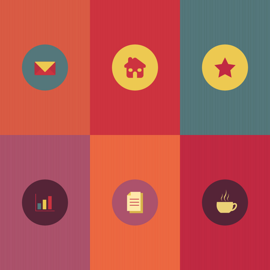 flat icons set