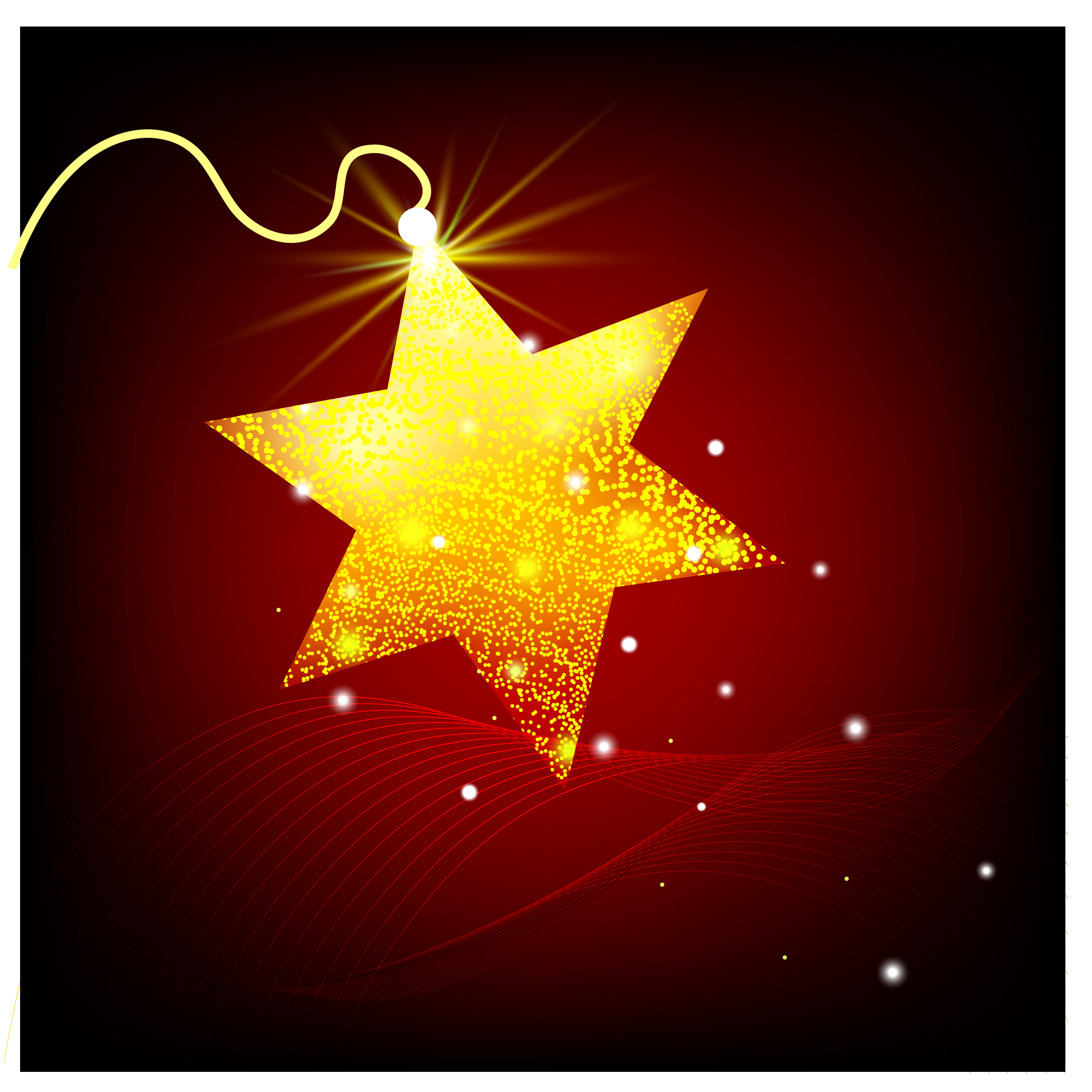 golden glowing star background