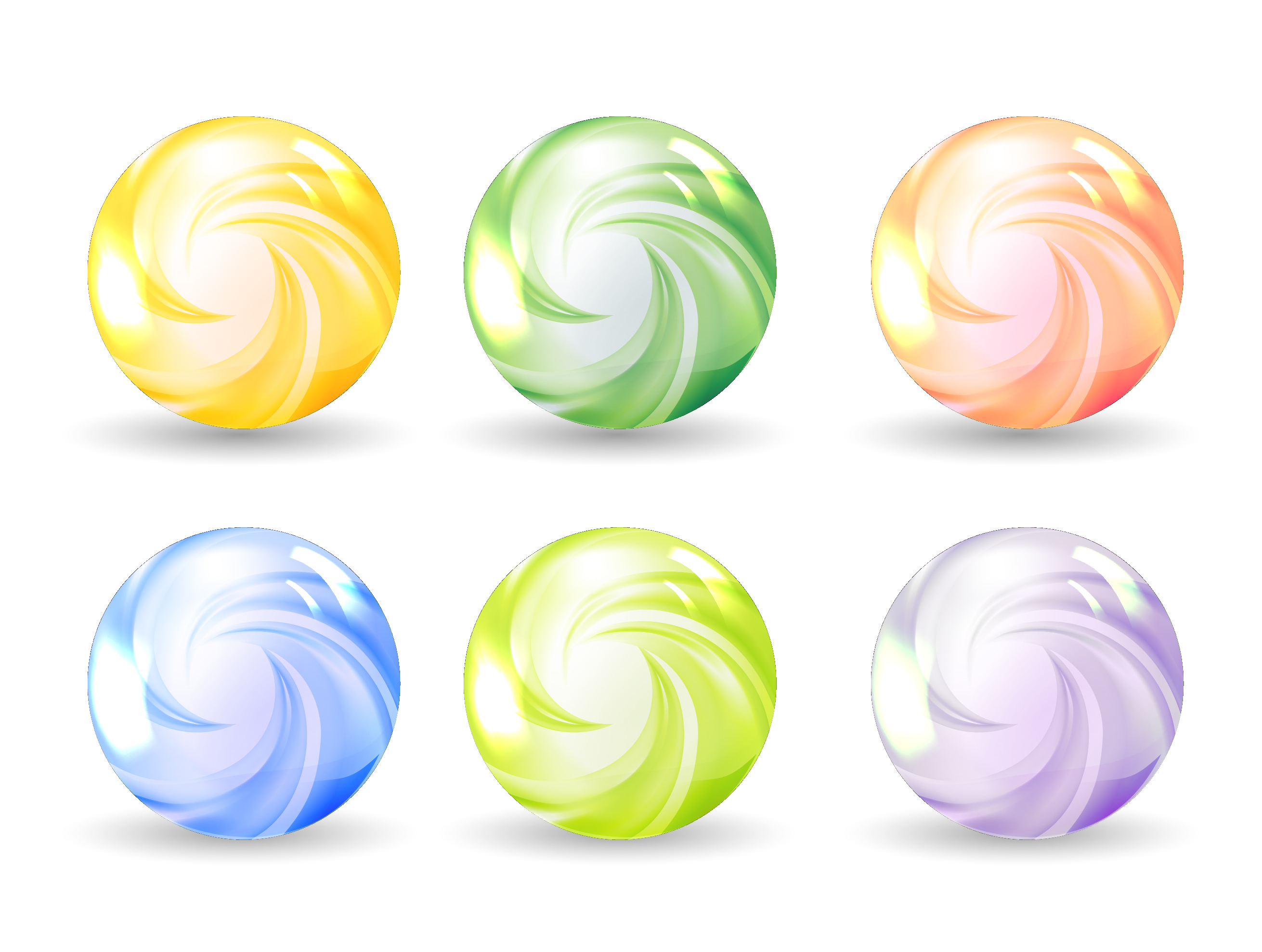 abstract sphere ball set