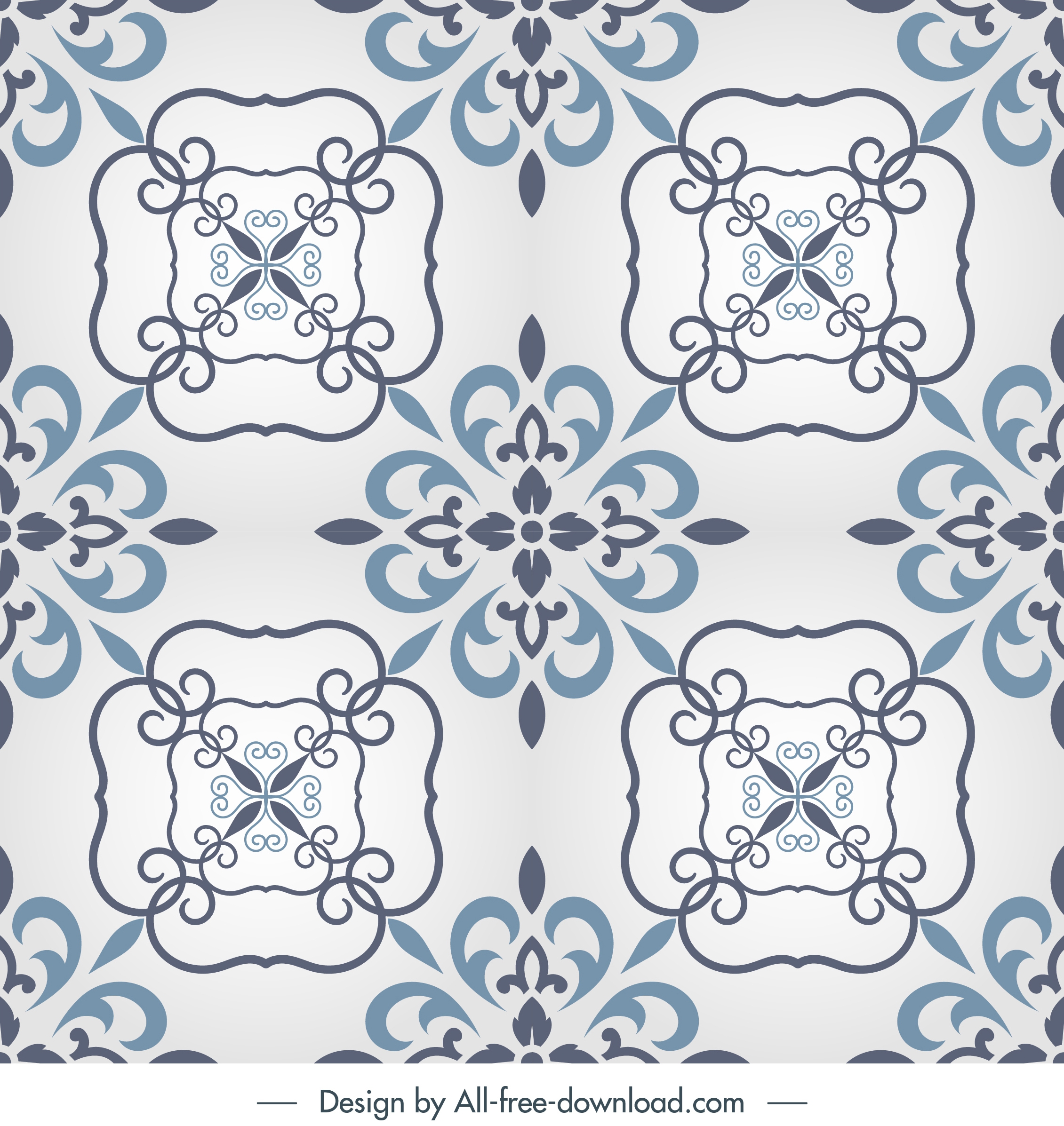 decorative pattern template retro european symmetric repeating design