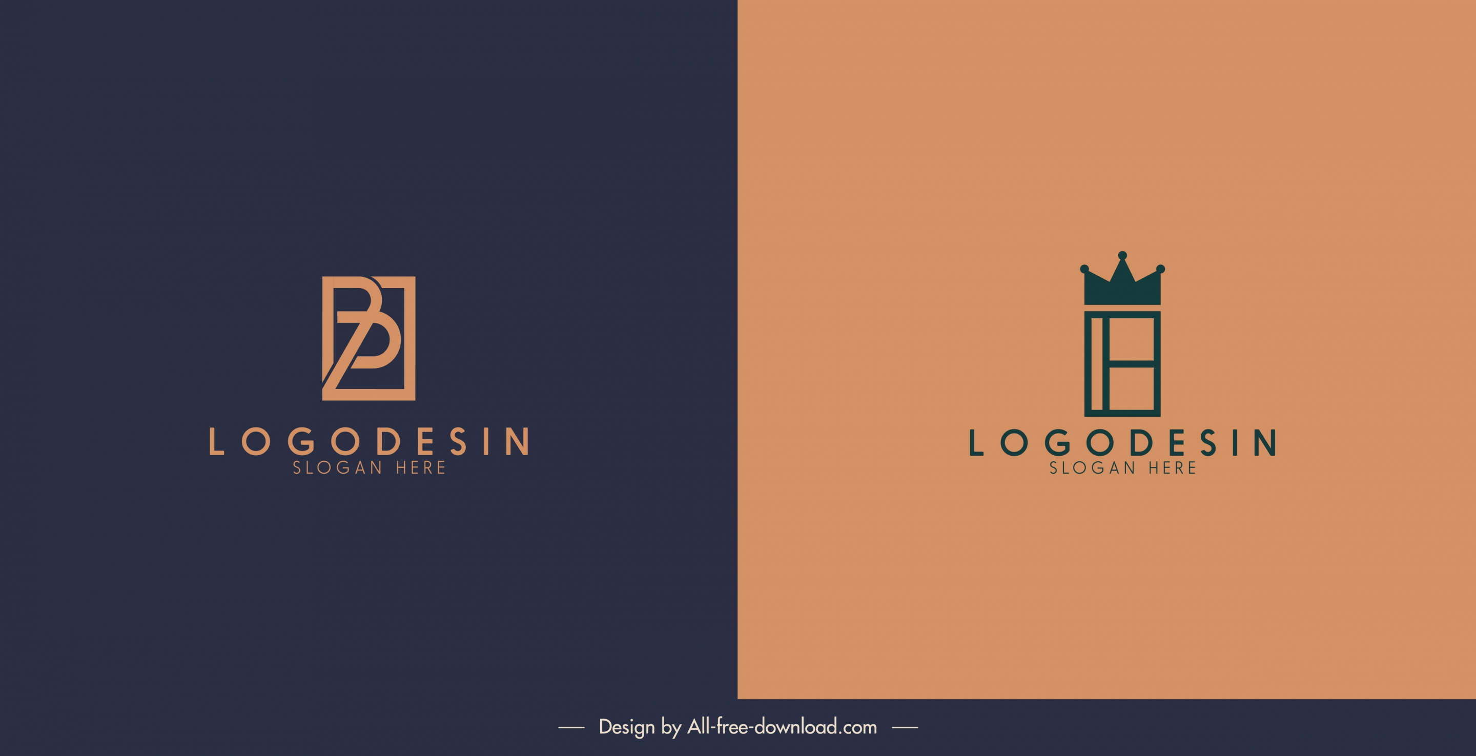 logotype templates retro flat sketch