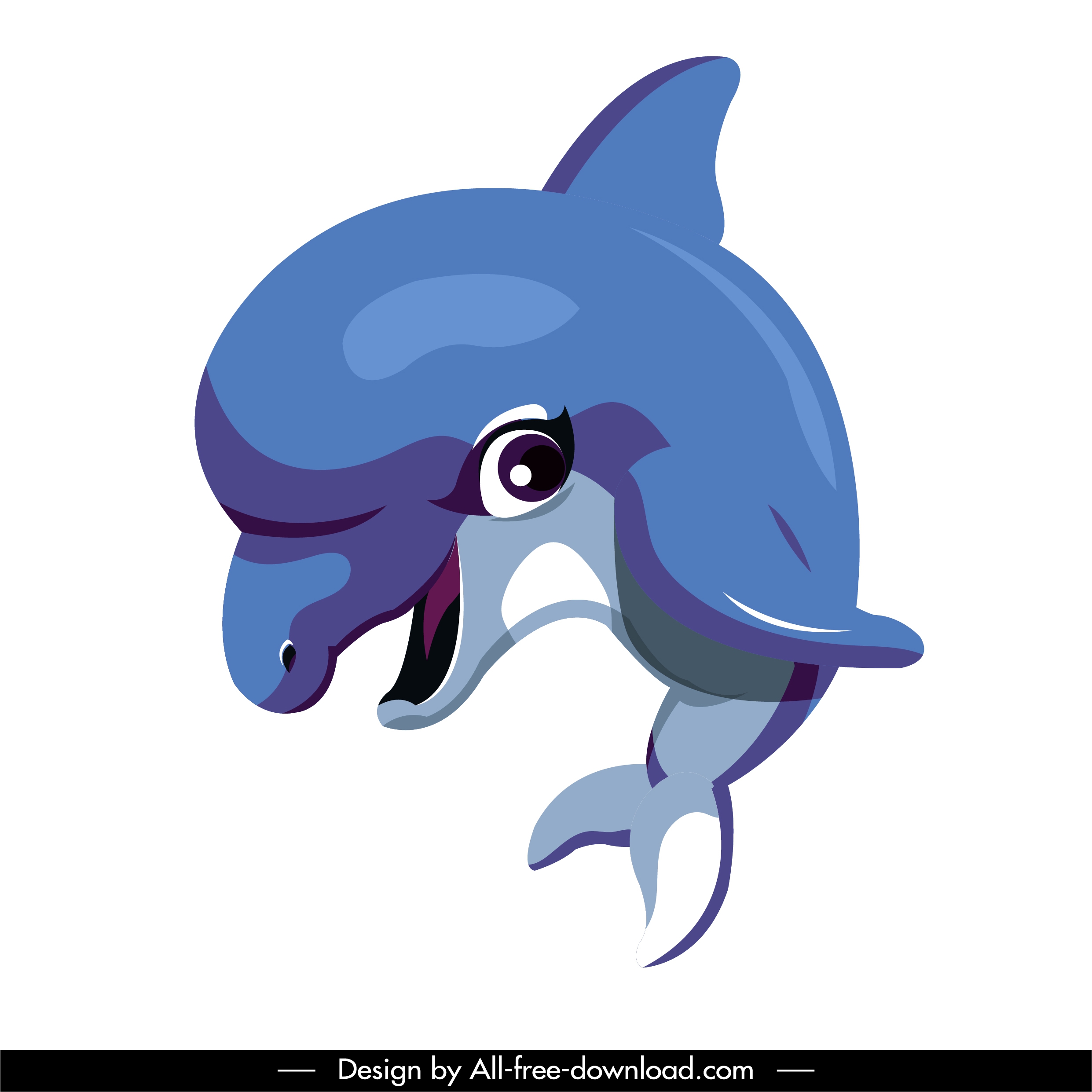 dolphin icon colored cartoon character sketch cute design