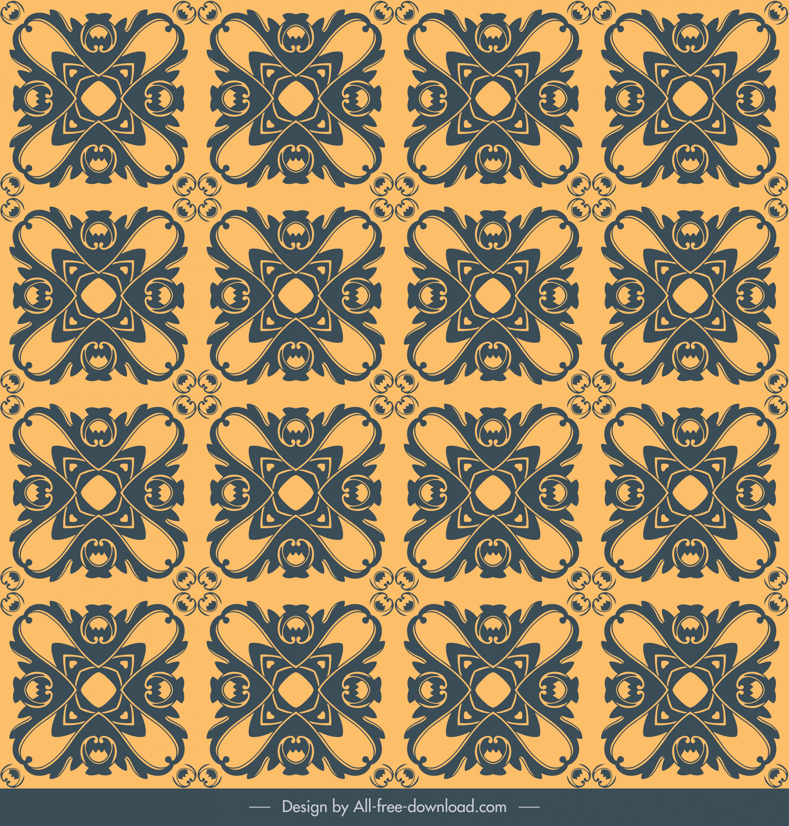 pattern template retro flat repeating symmetrical decor