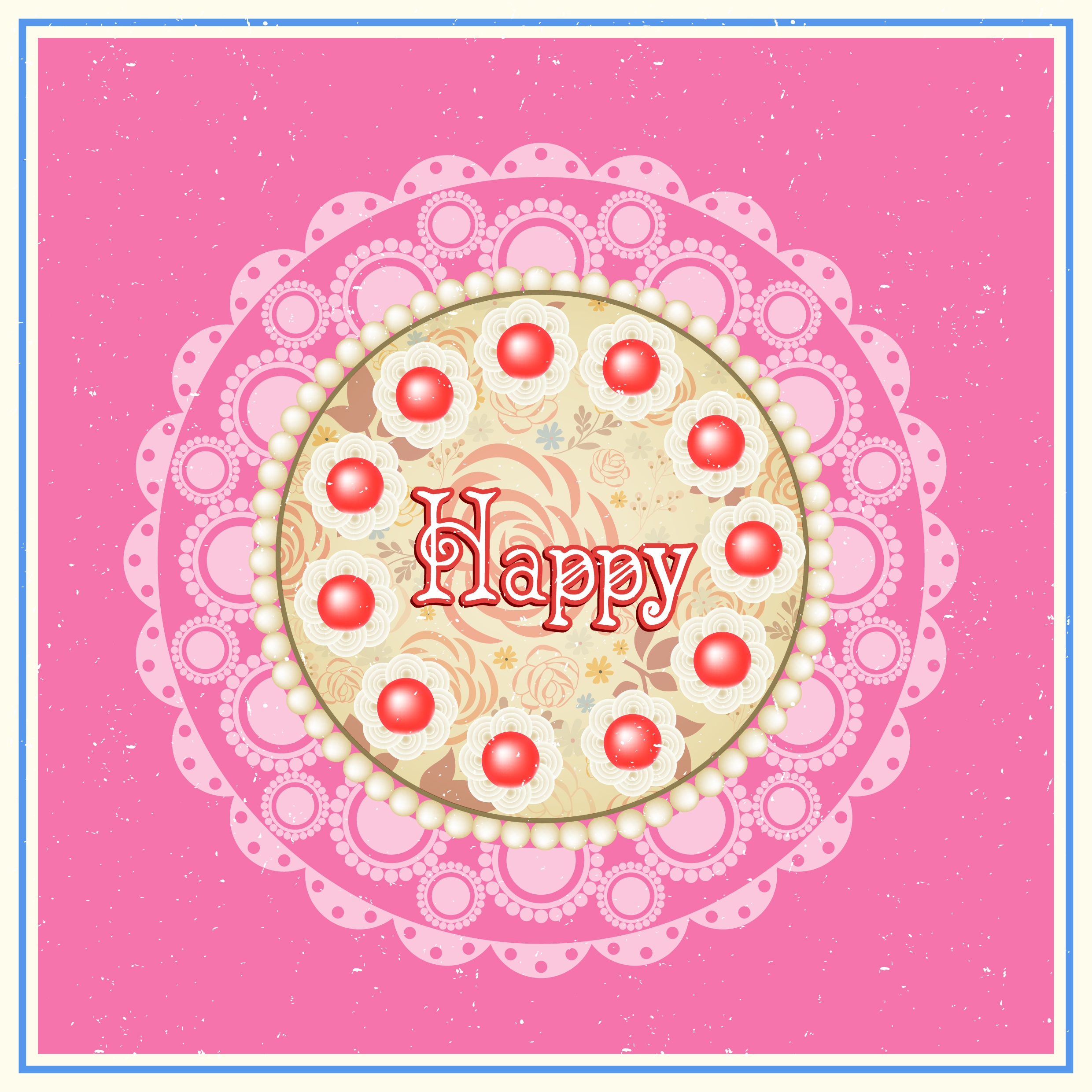 cake background flat circle pink design