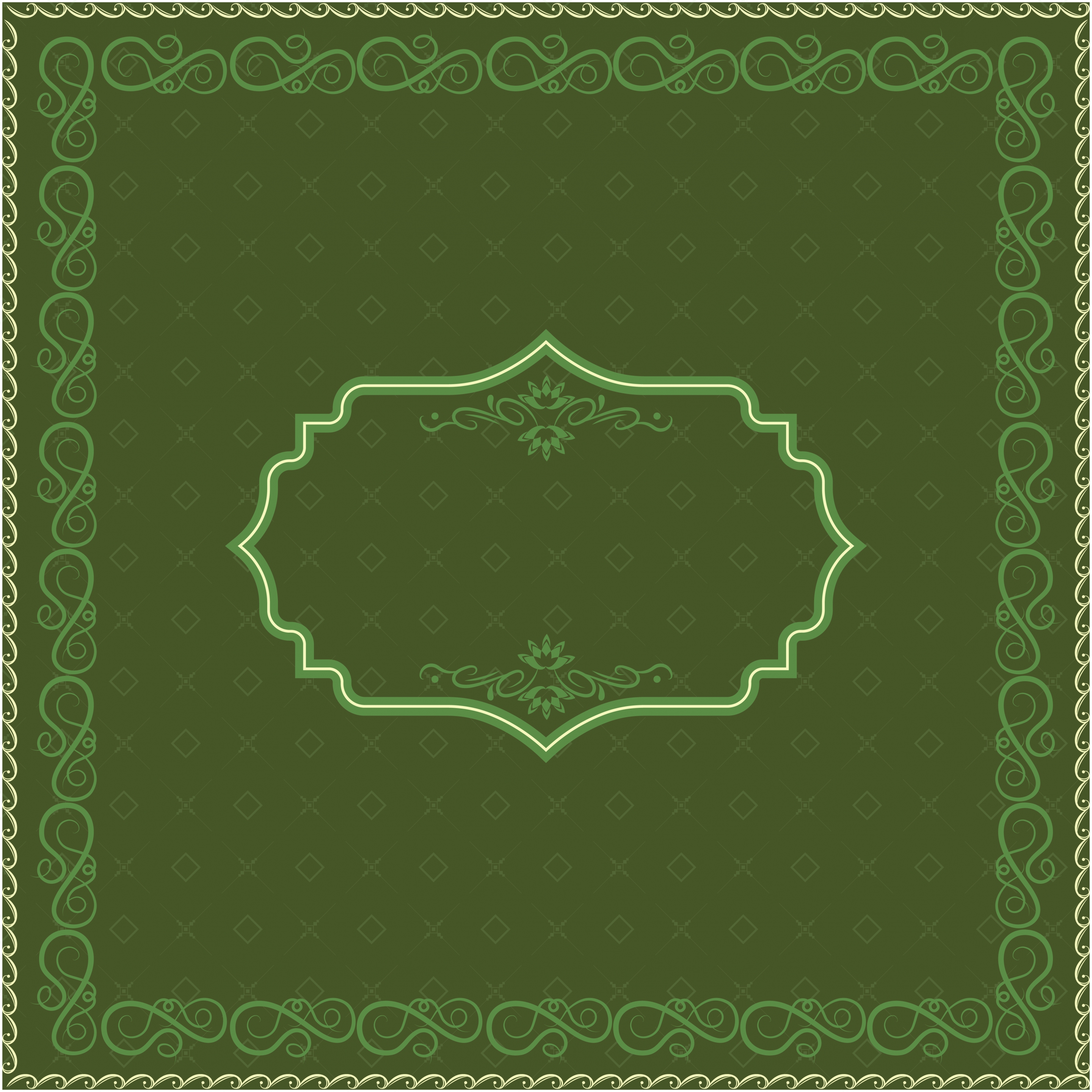 document decorative template classical green design