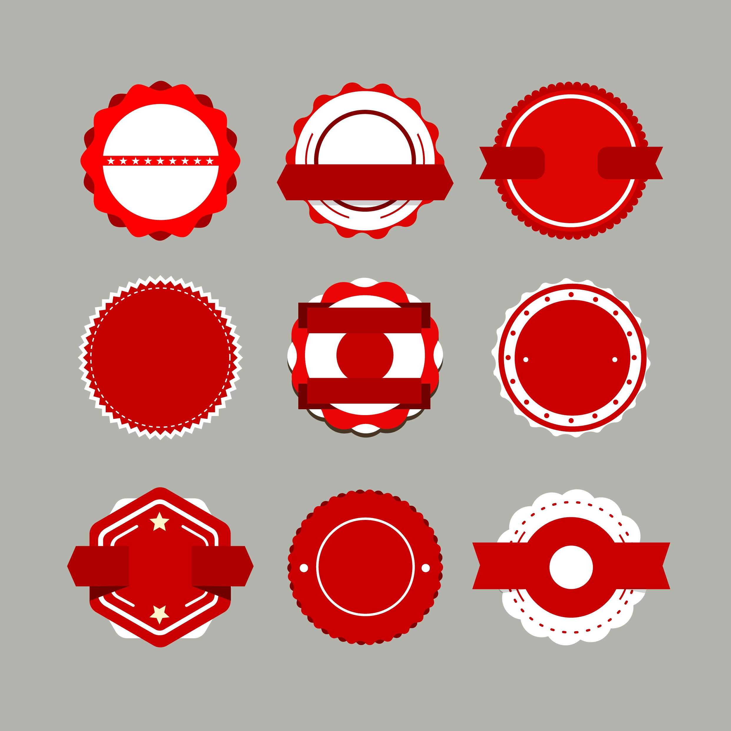 labels templates collection white red circles design