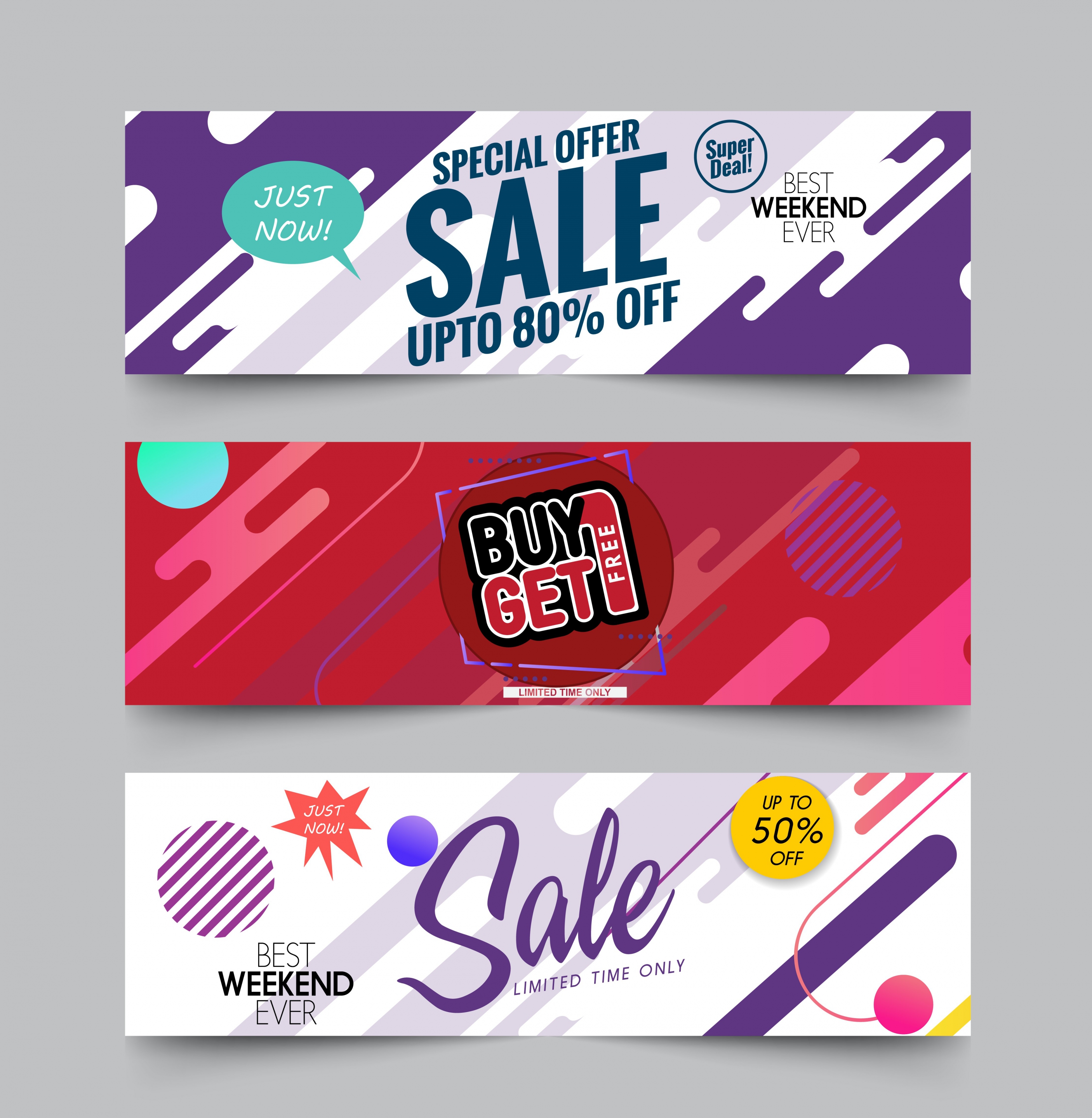 sale banner sets contemporary design splashing ornament