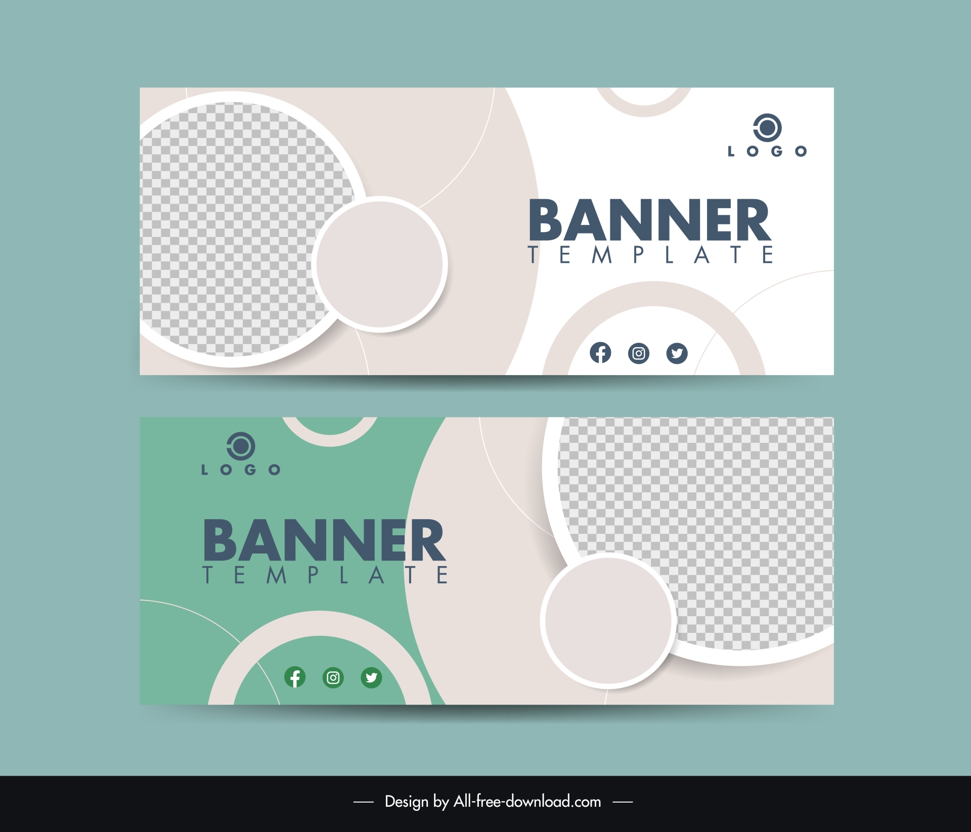 banner templates flat checkered rounds decor