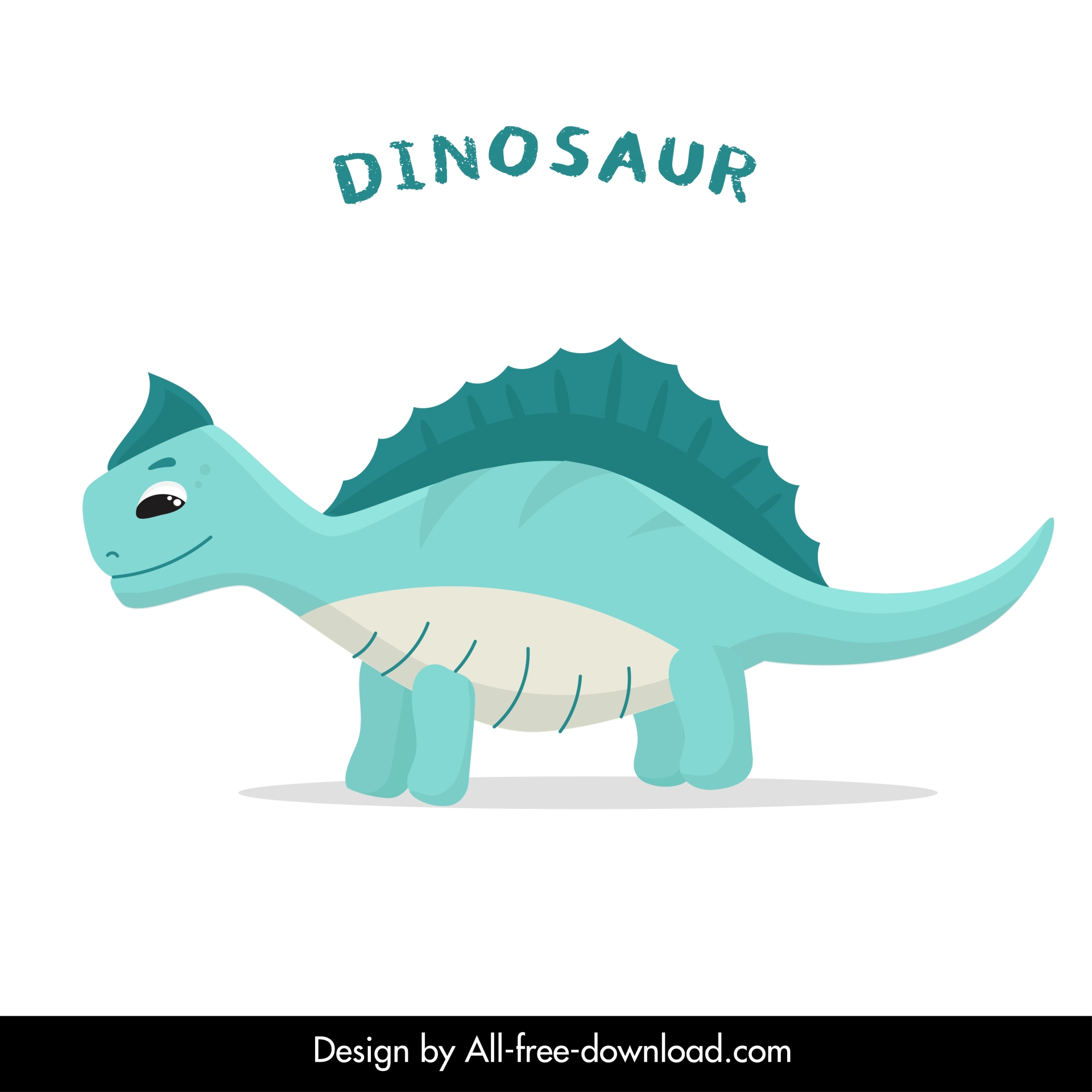 dinosaur design elements cute cartoon sketch